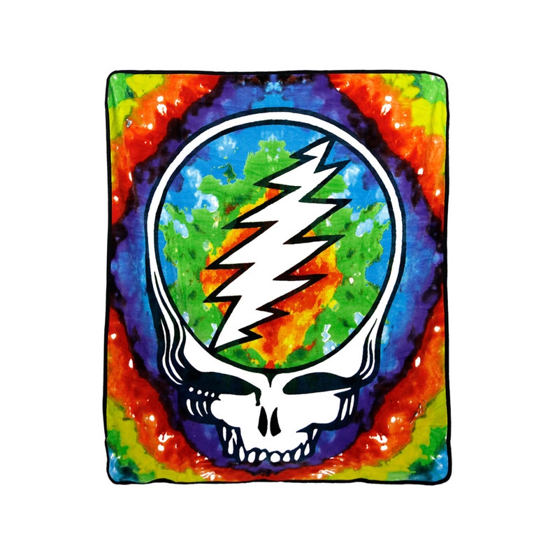 Grateful dead-Grateful Dead Steal Your Face Tie Dye Coral Fleece ...