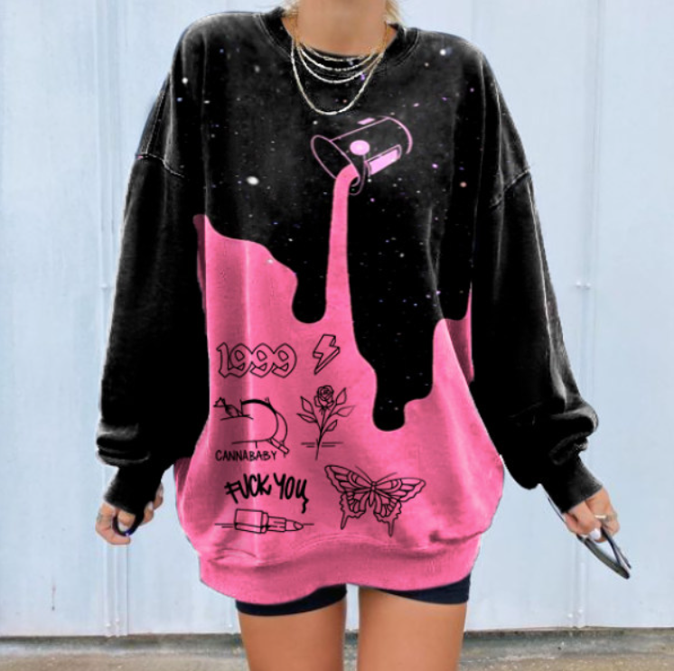 Vintage printed long-sleeve Sweatshirt-xxchiefs