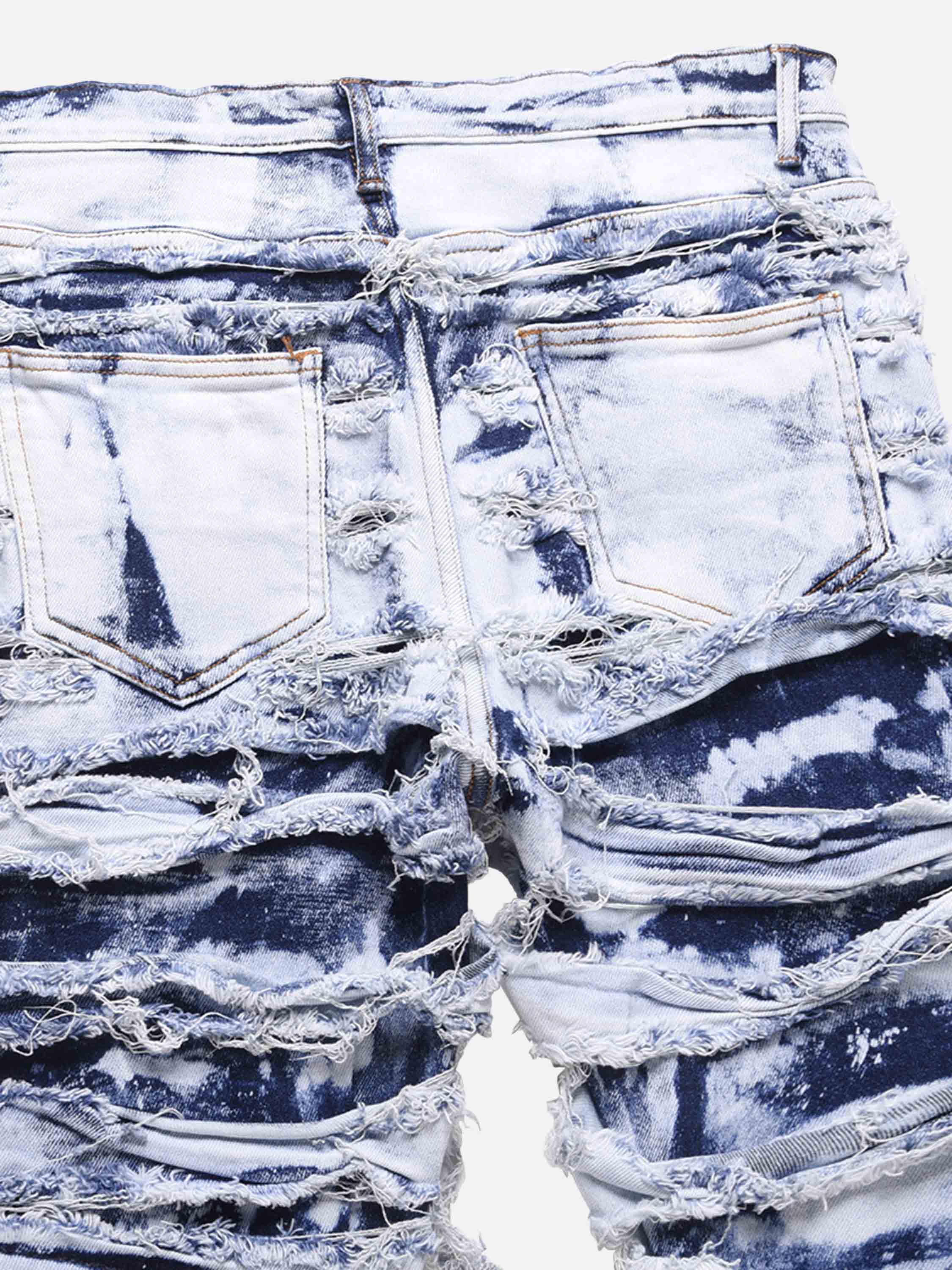 High Street Old Washed Slim Fit Jeans Pants-xxchiefs