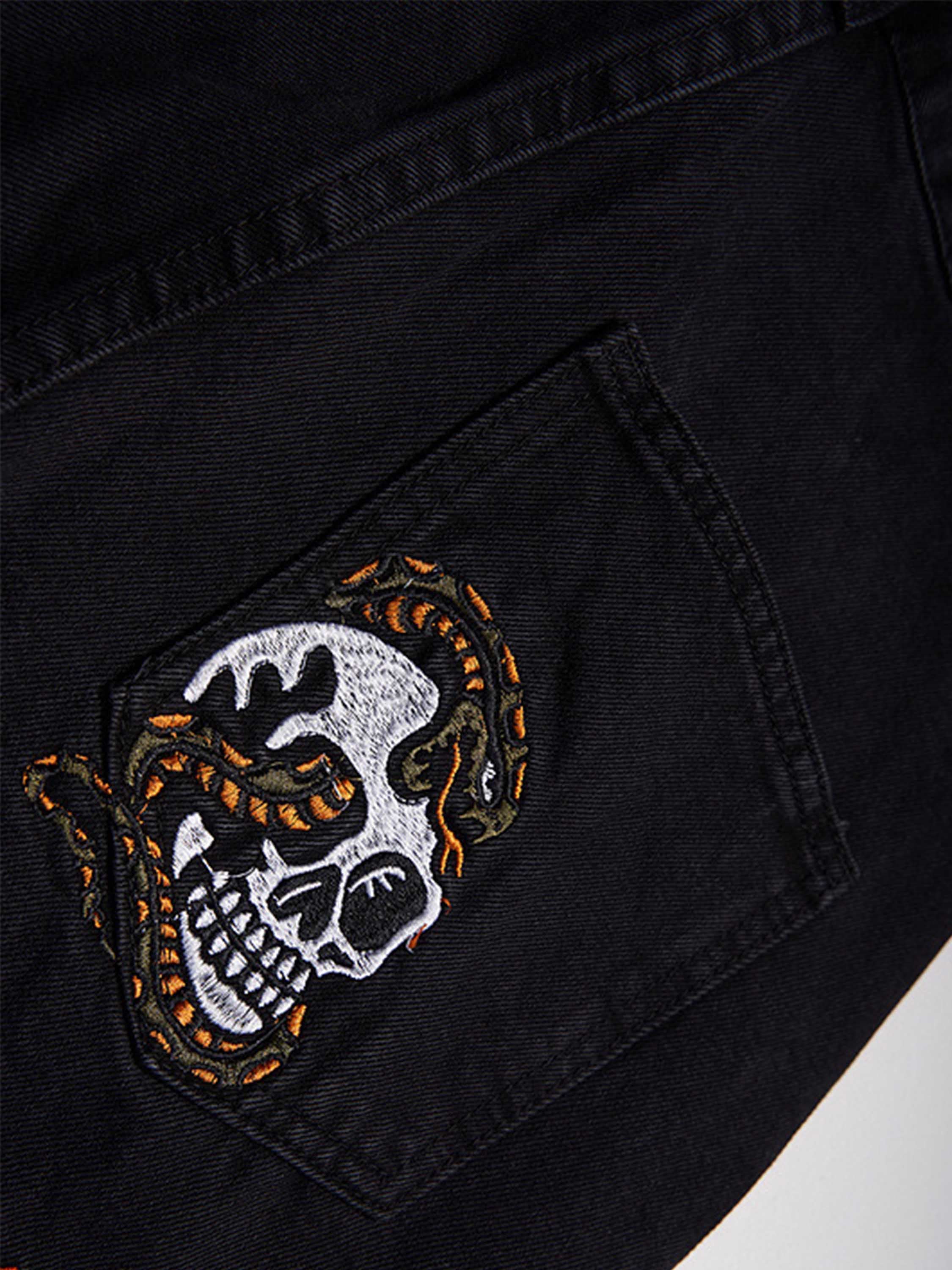 High Street Embroidery Retro Jeans-xxchiefs
