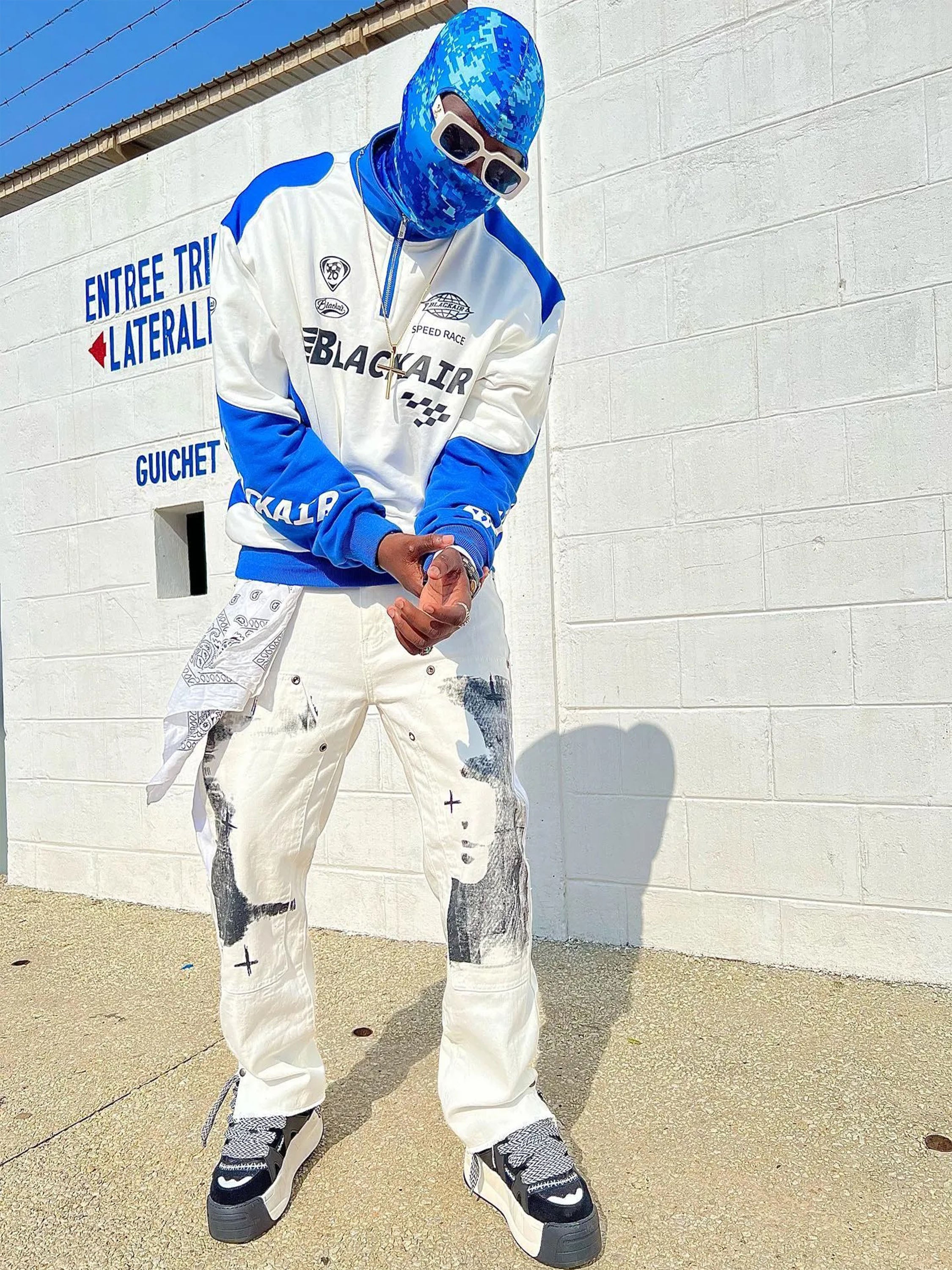 Graffiti Print Track Pants-xxchiefs
