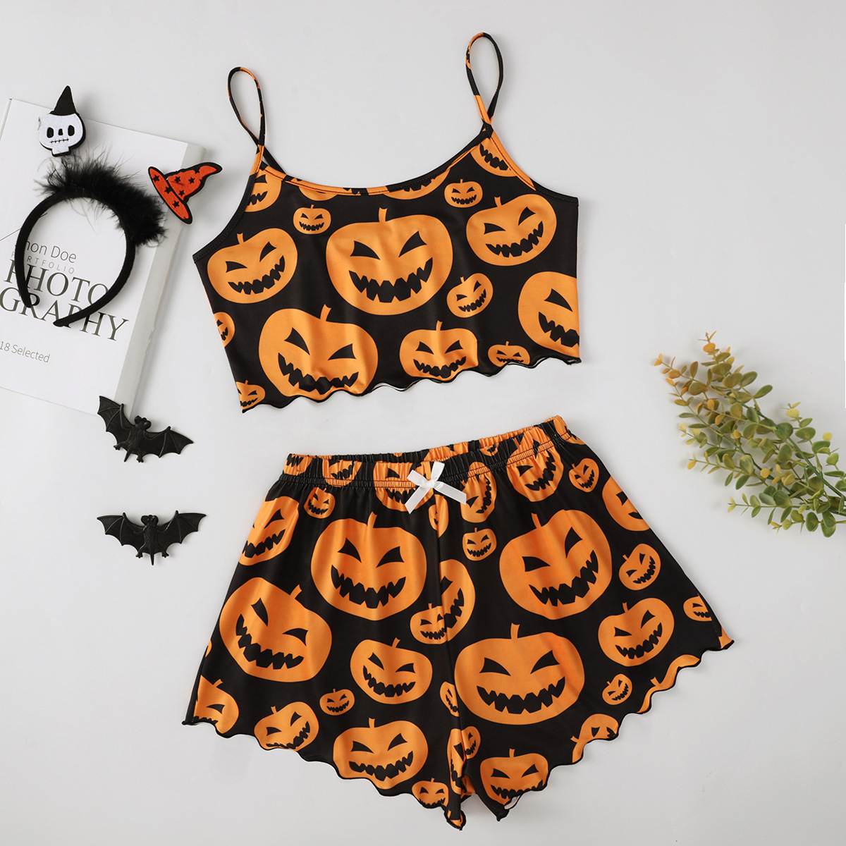 2023 Halloween Pumpkin Loungewear Set