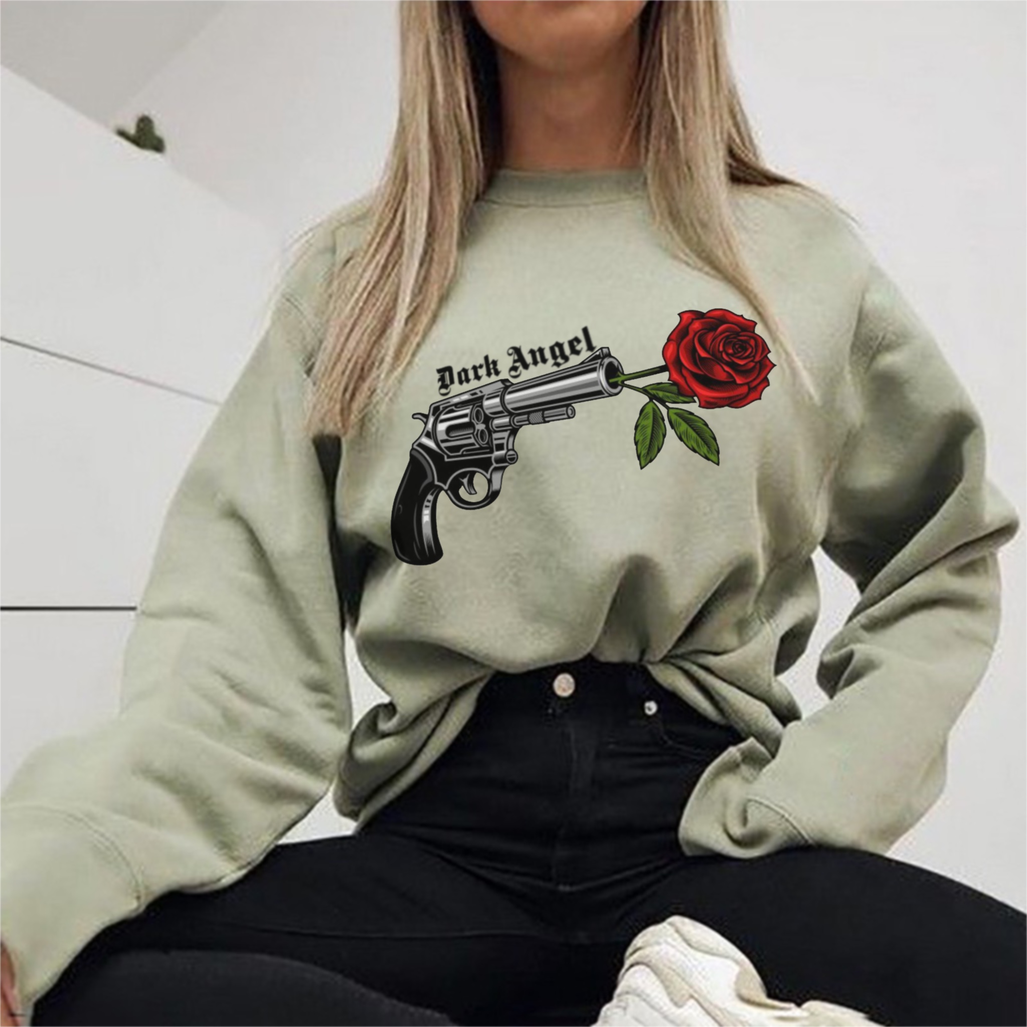 Rose print sweatshirt-xxchiefs