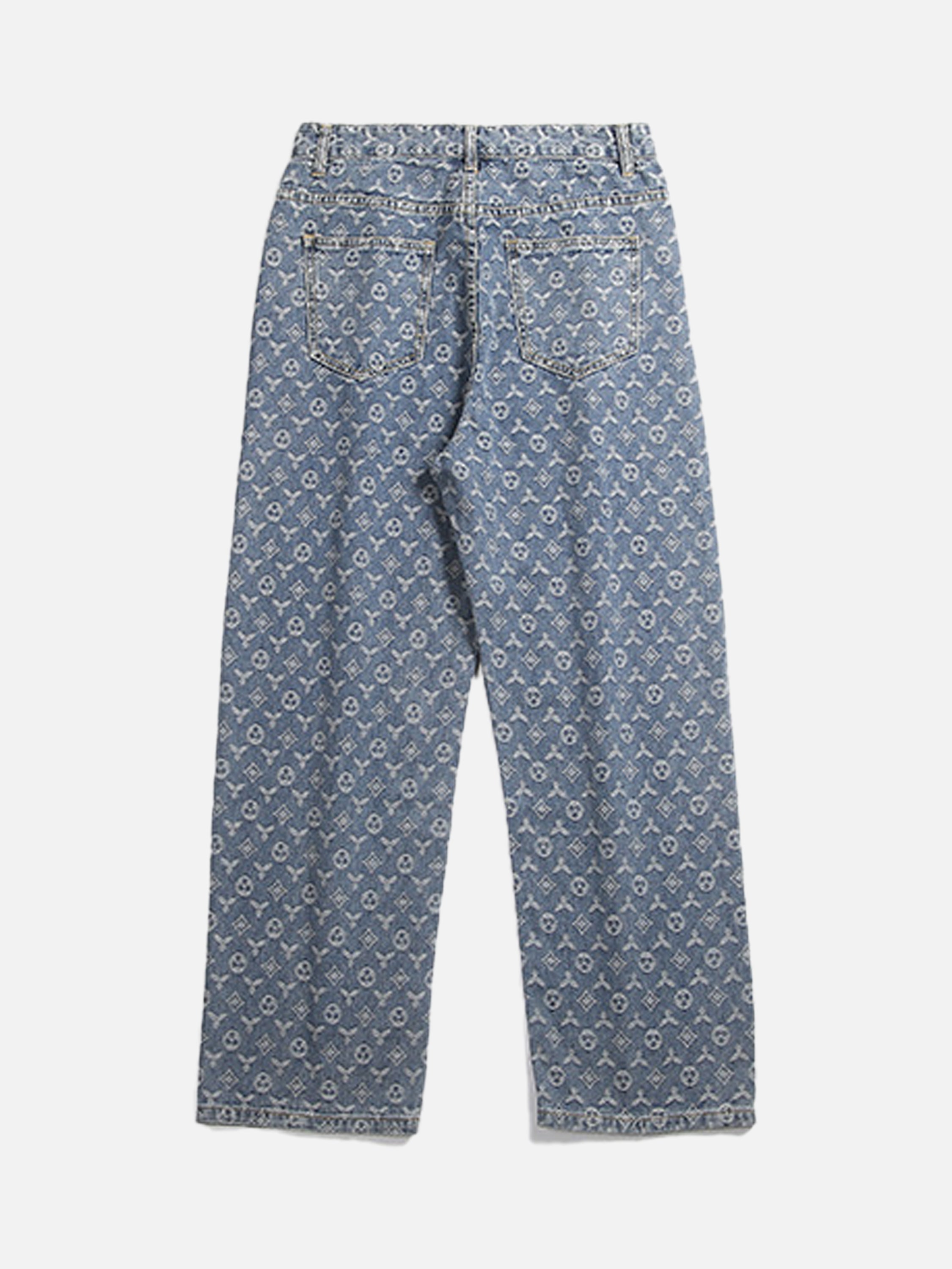High Street Jacquard Denim Jeans-xxchiefs