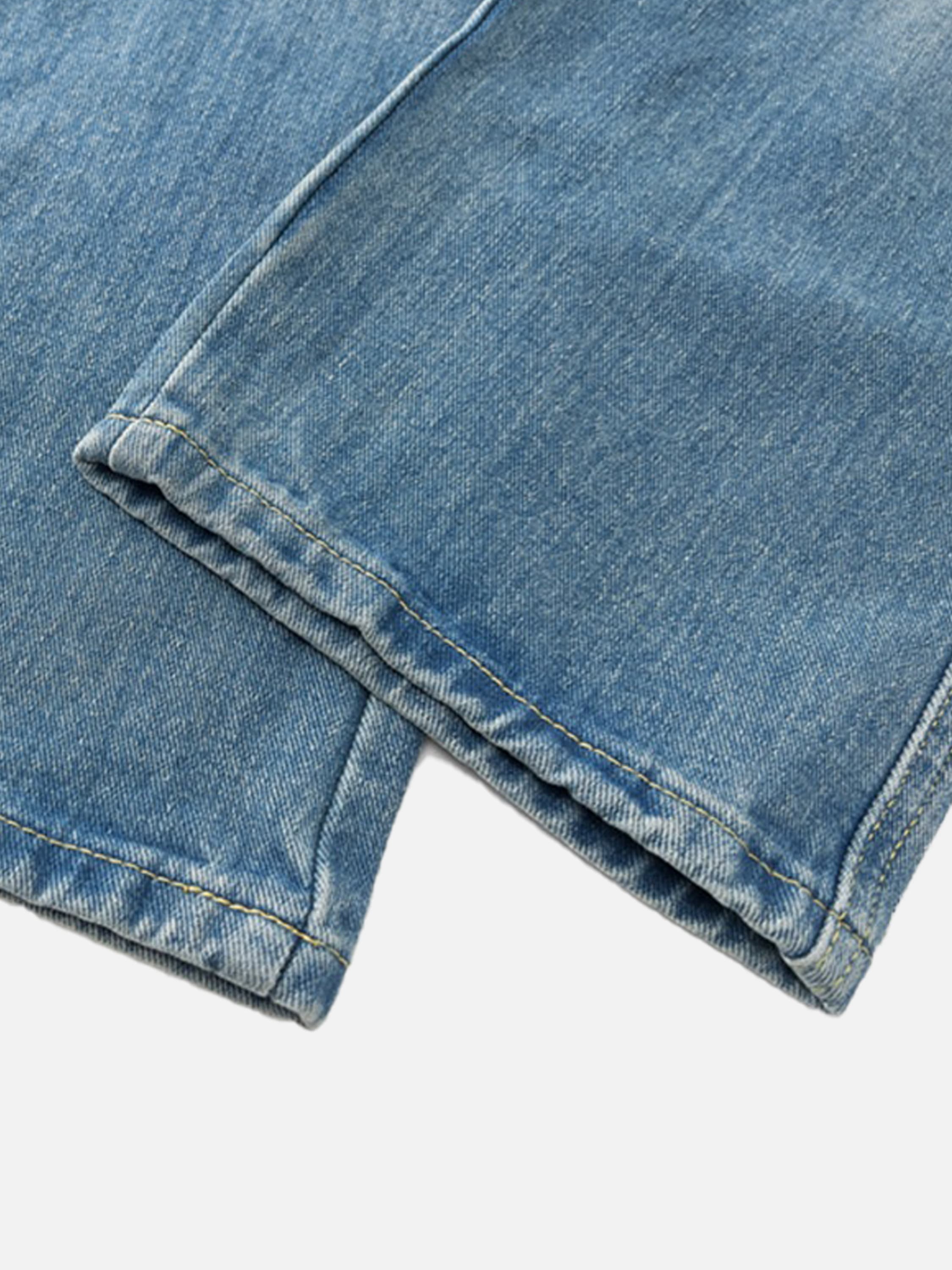 American Style Versatile High Street Print Hip-hop Casual Jeans-xxchiefs