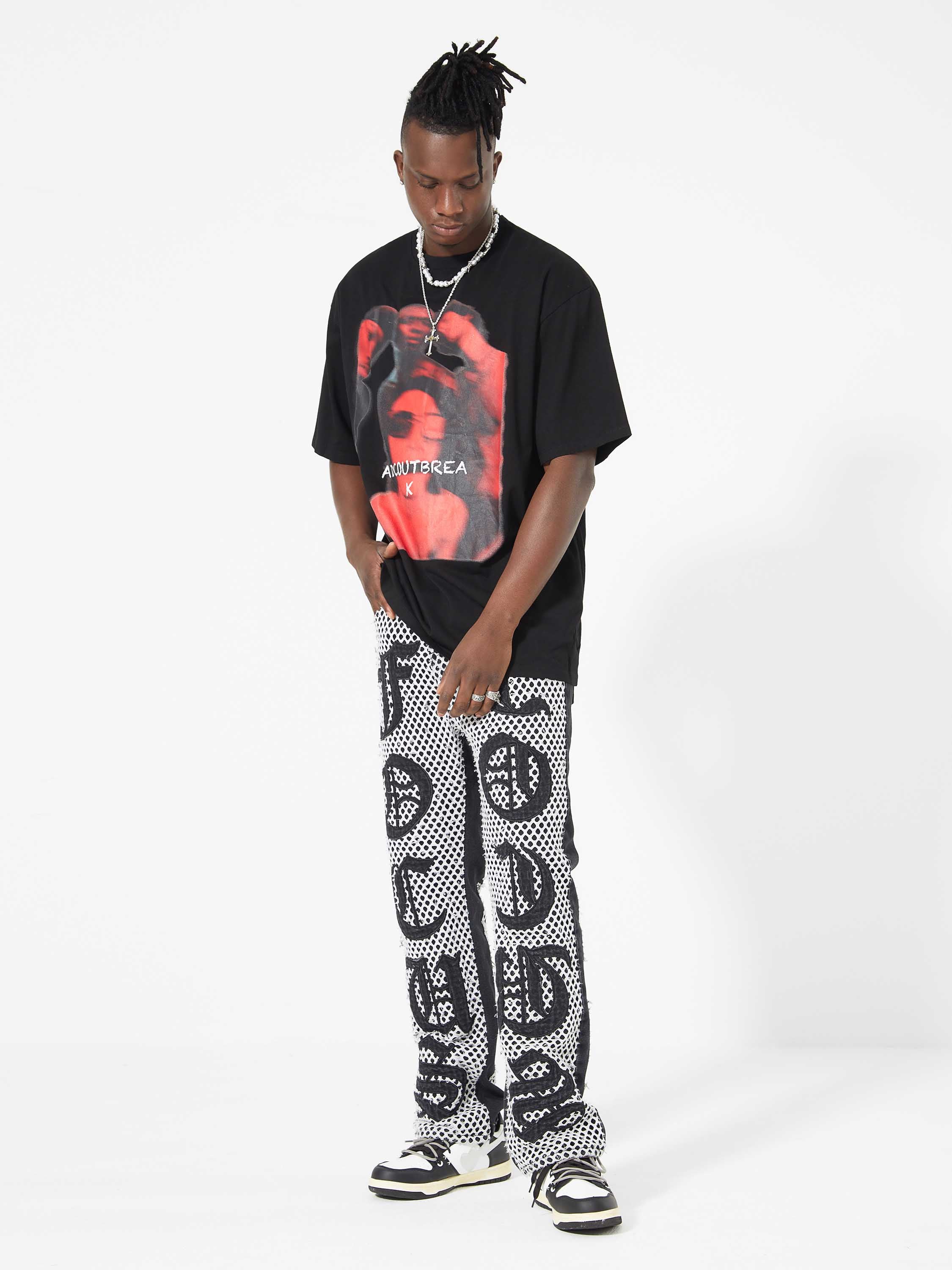 Mesh Patch Jeans-xxchiefs