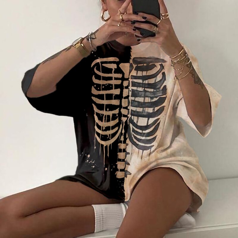 Rib skeleton t-shirt printing designer-xxchiefs