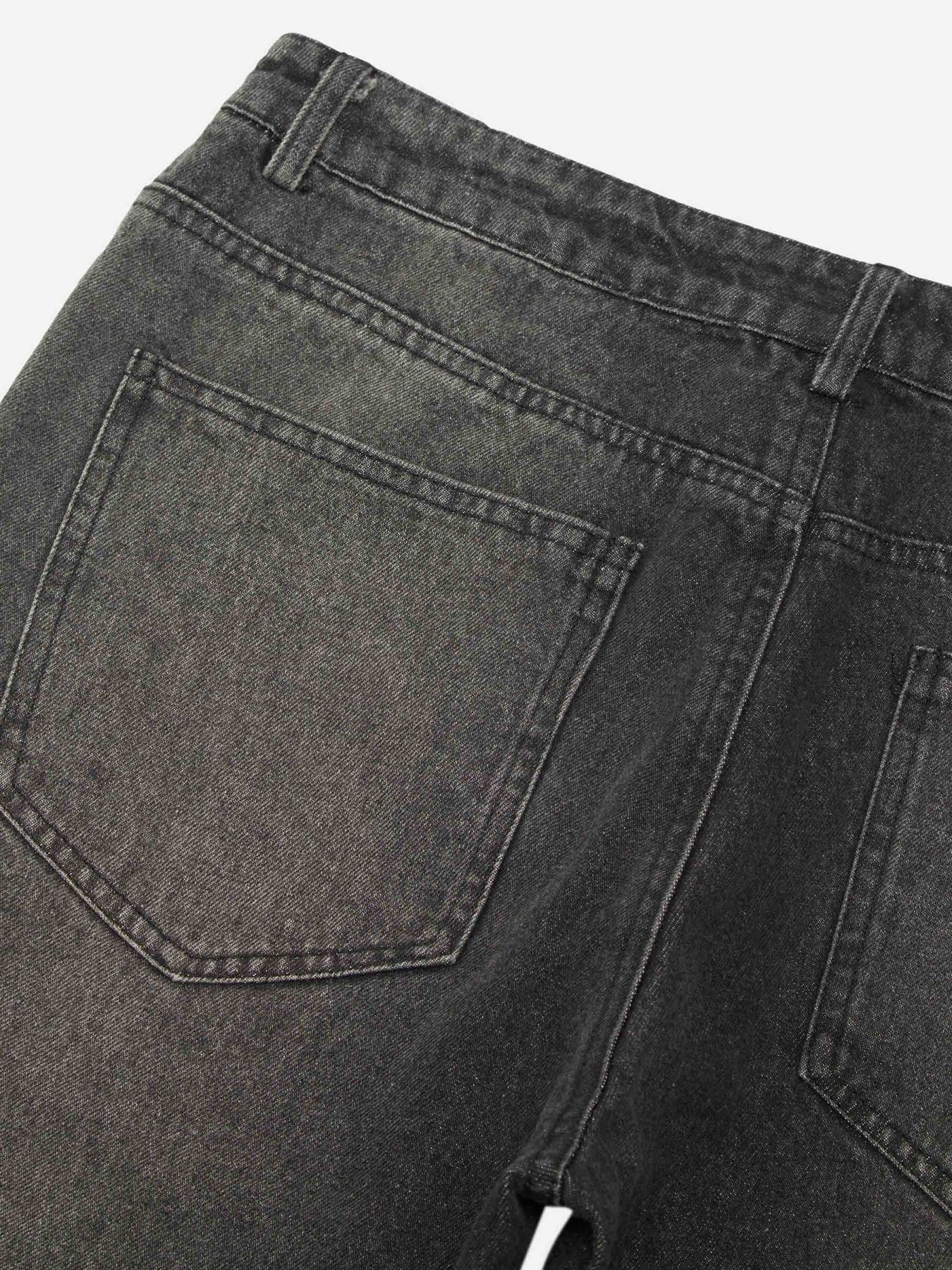 Letter Embroidered Jeans-xxchiefs