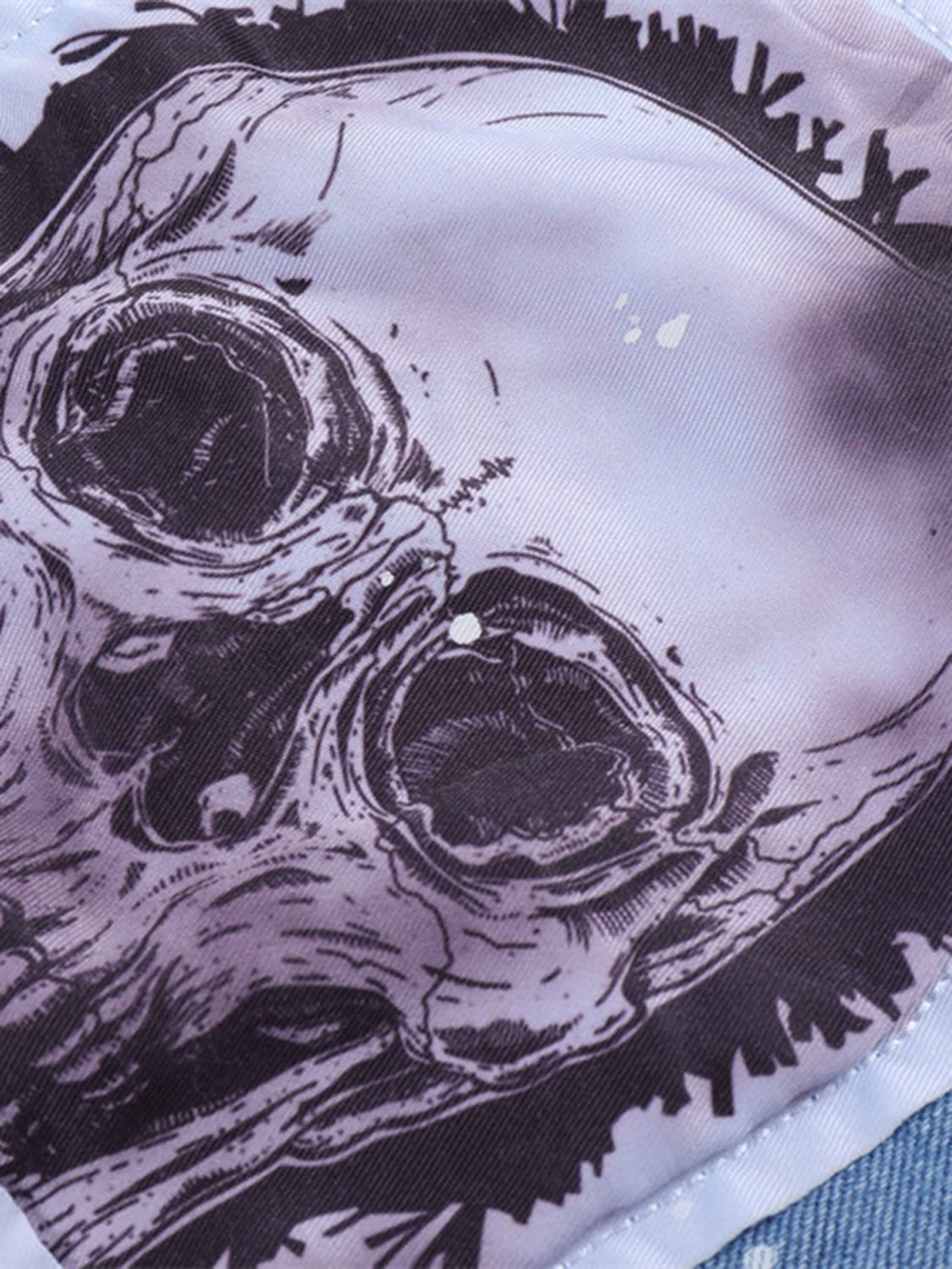 Creative Fun Patch Washed Jeans-xxchiefs