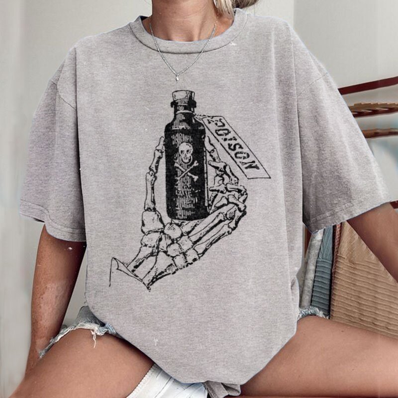 Hand Hold Bottle Printed Women T-shirt Designer-xxchiefs