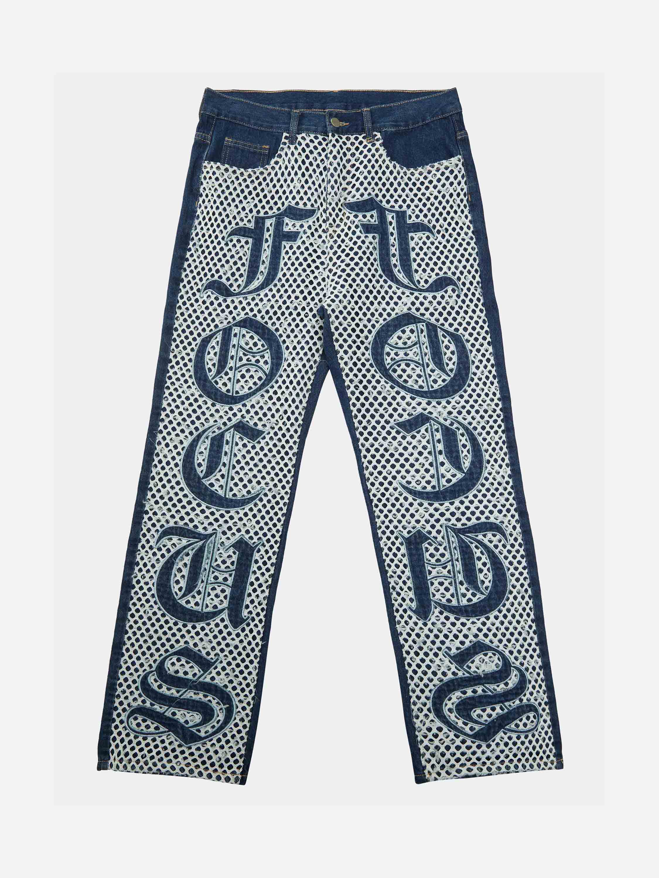 Mesh Patch Jeans-xxchiefs