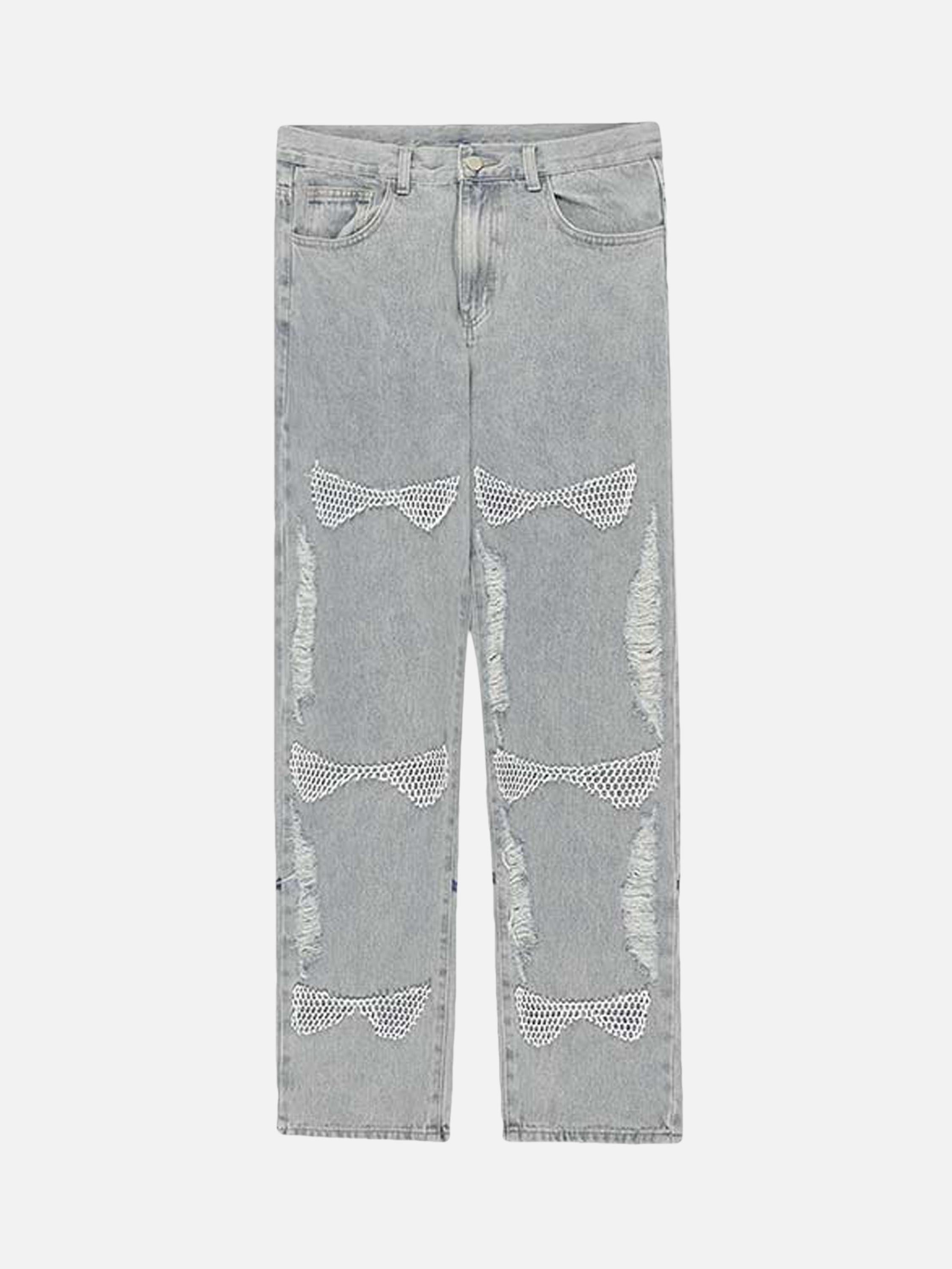 American Vintage Mesh Decorated Jeans-xxchiefs