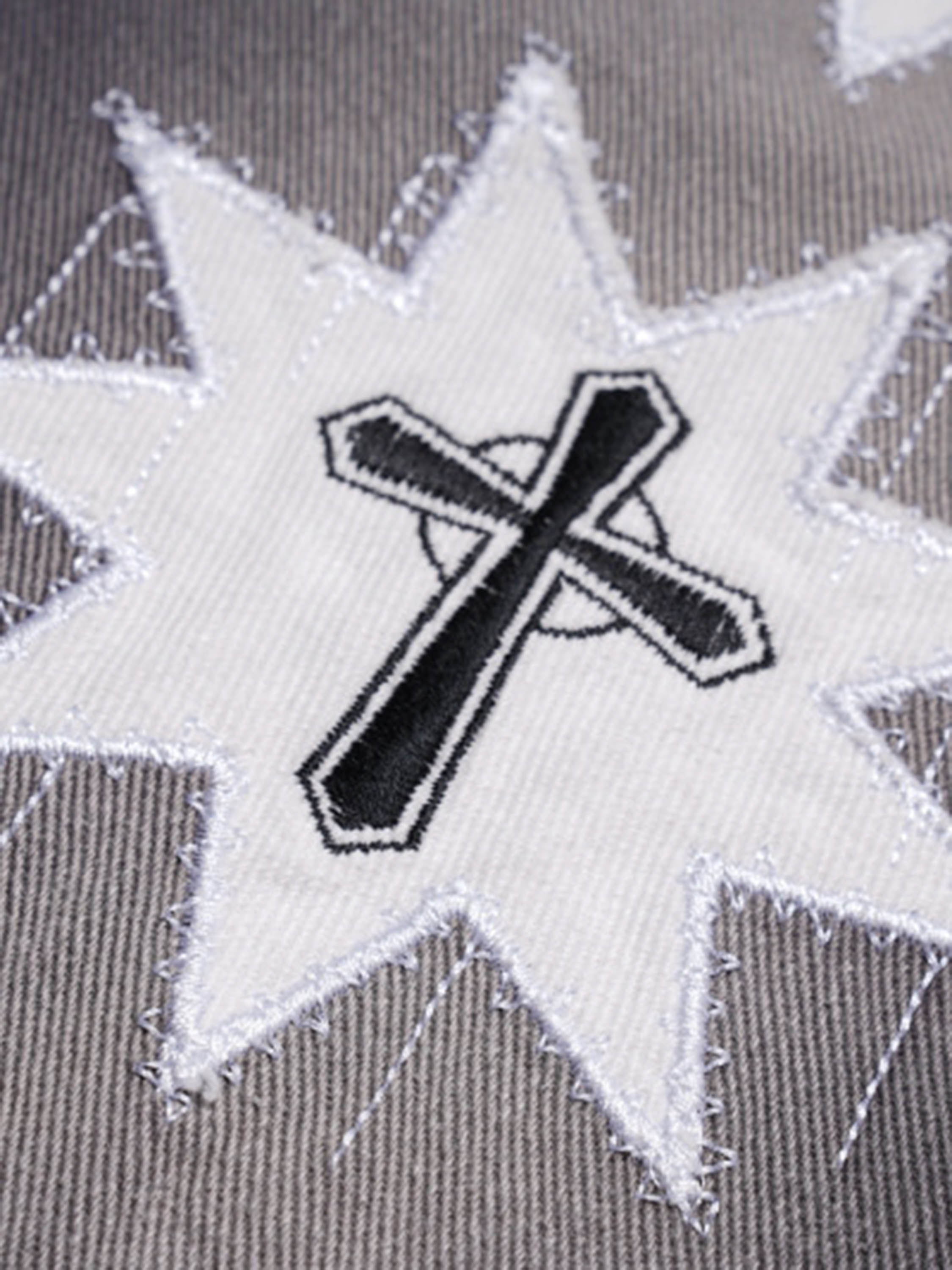 American Street Cross Embroidered Jeans For Couples-xxchiefs