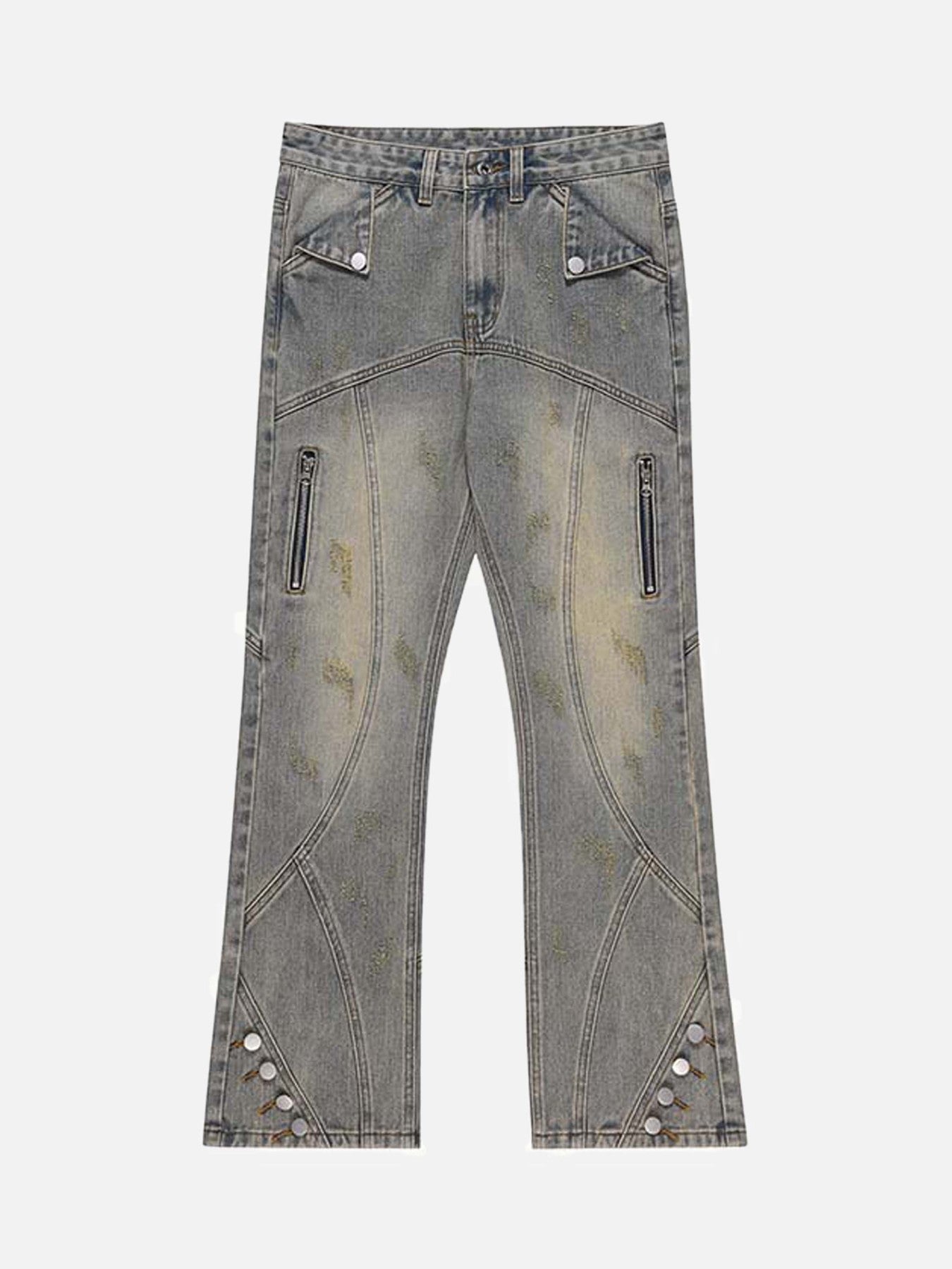 Patchwork Stressed Jeans-xxchiefs