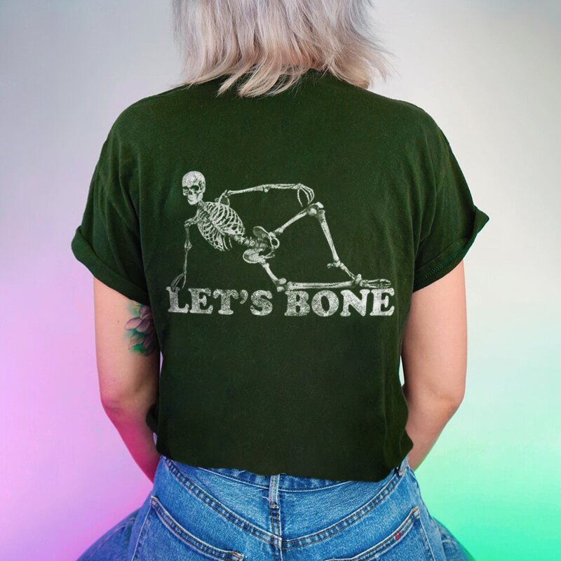 LET'S BONE skull print t-shirt designer-xxchiefs