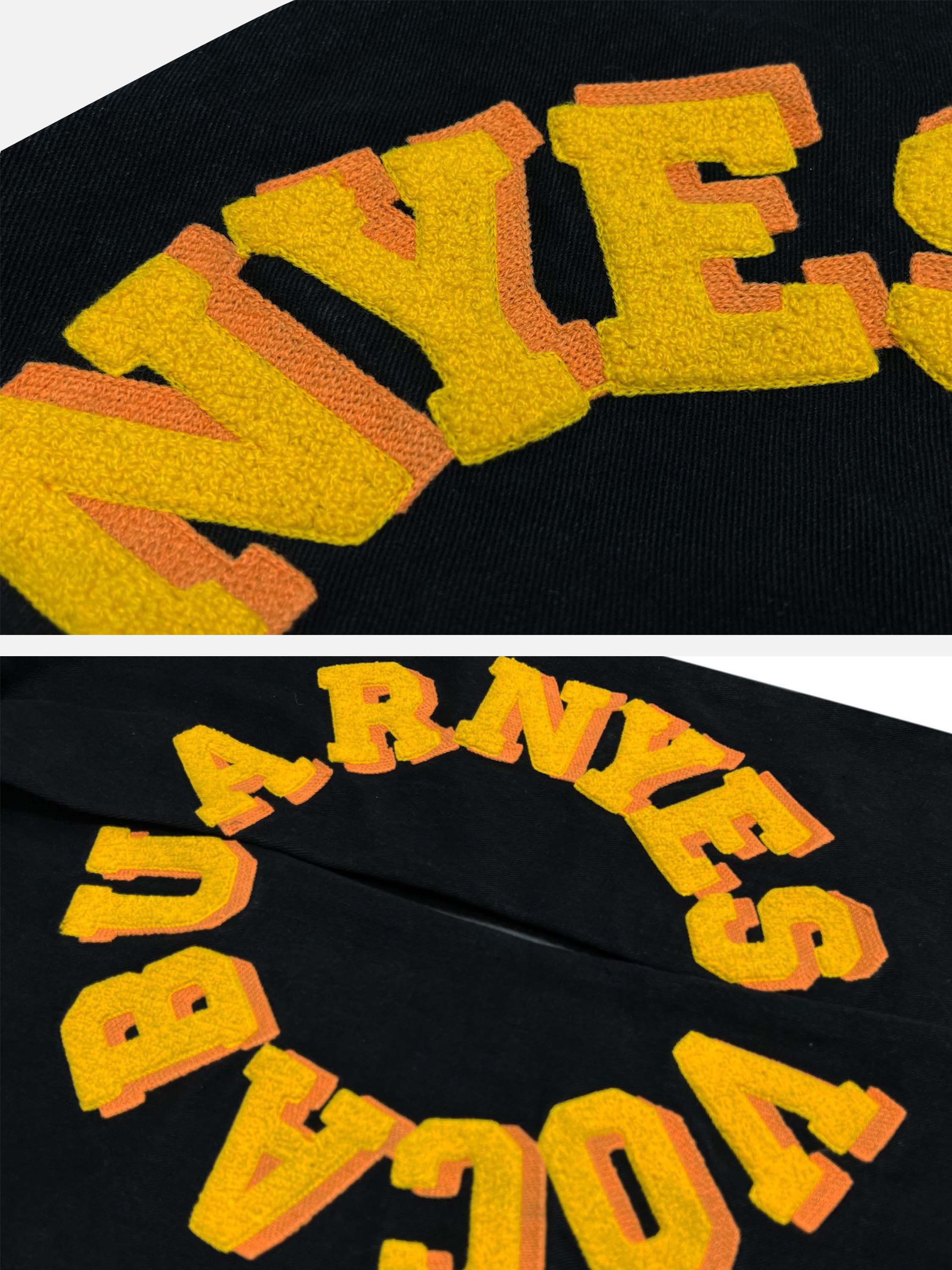 American High Street Towel Embroidered Denim Jeans-xxchiefs