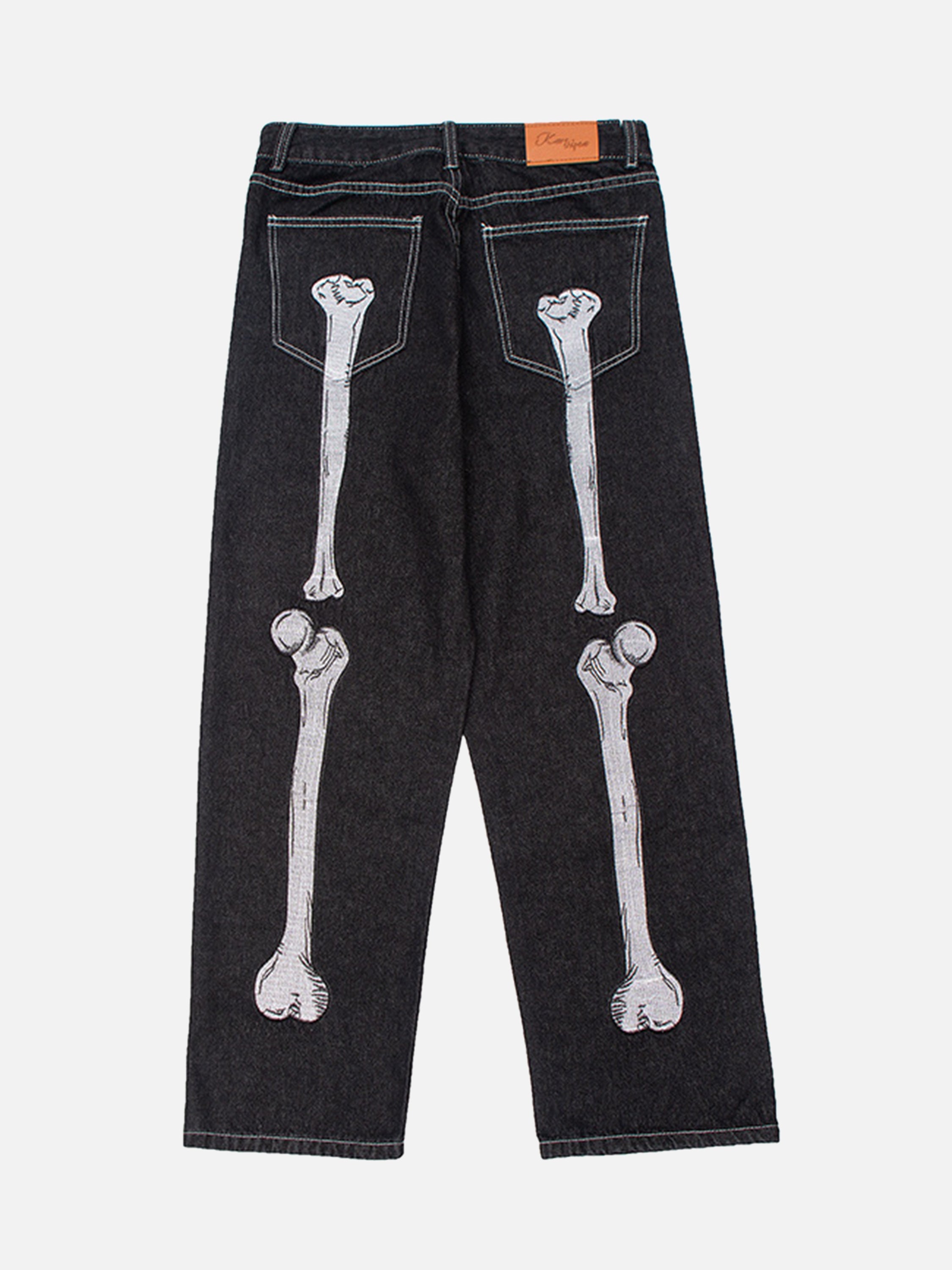 Skull Hand Print Jeans-xxchiefs