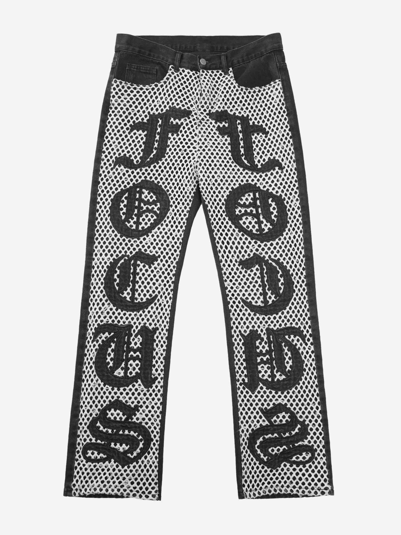 Mesh Patch Jeans-xxchiefs