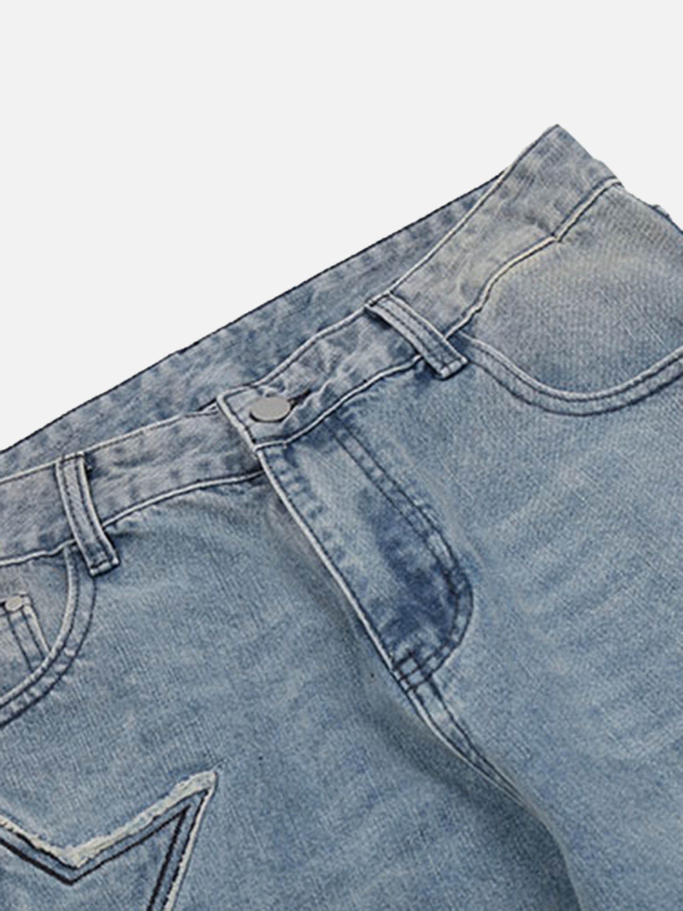 American Vintage Star Patch Embroidered Jeans-xxchiefs