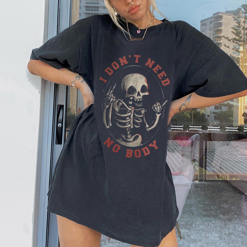 I Don't Need No Body Skull T-shirt-xxchiefs