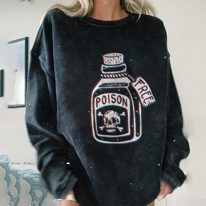 Poison skull print designer sweatshirt-xxchiefs