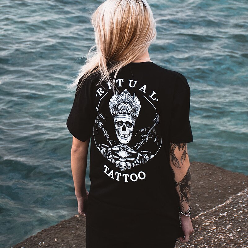 RITUAL TATTOO skull print casual t-shirt-xxchiefs