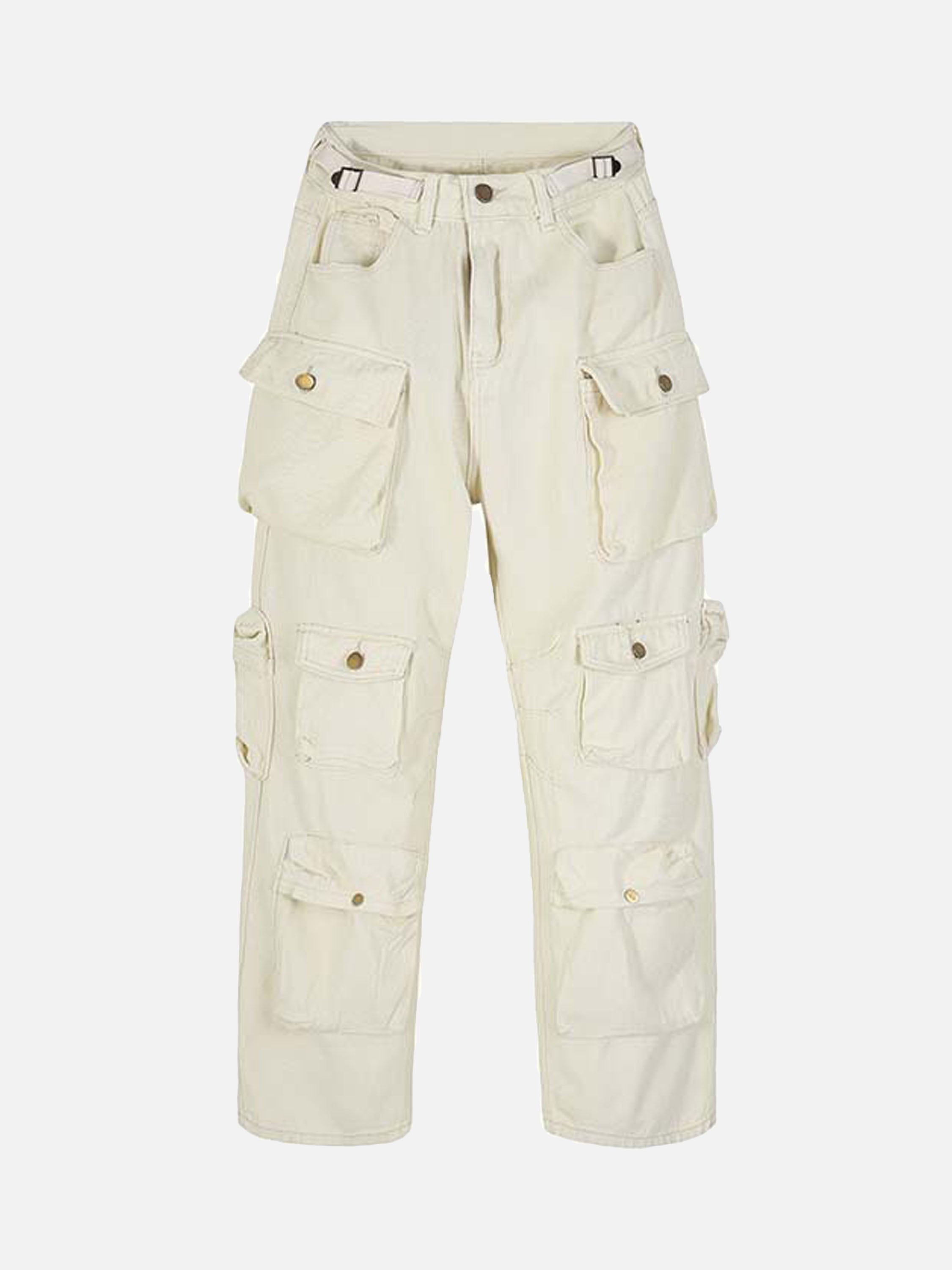 American Vintage Multi-pocket Work Function Wind Straight Loose-fitting Casual Pants Jeans-xxchiefs