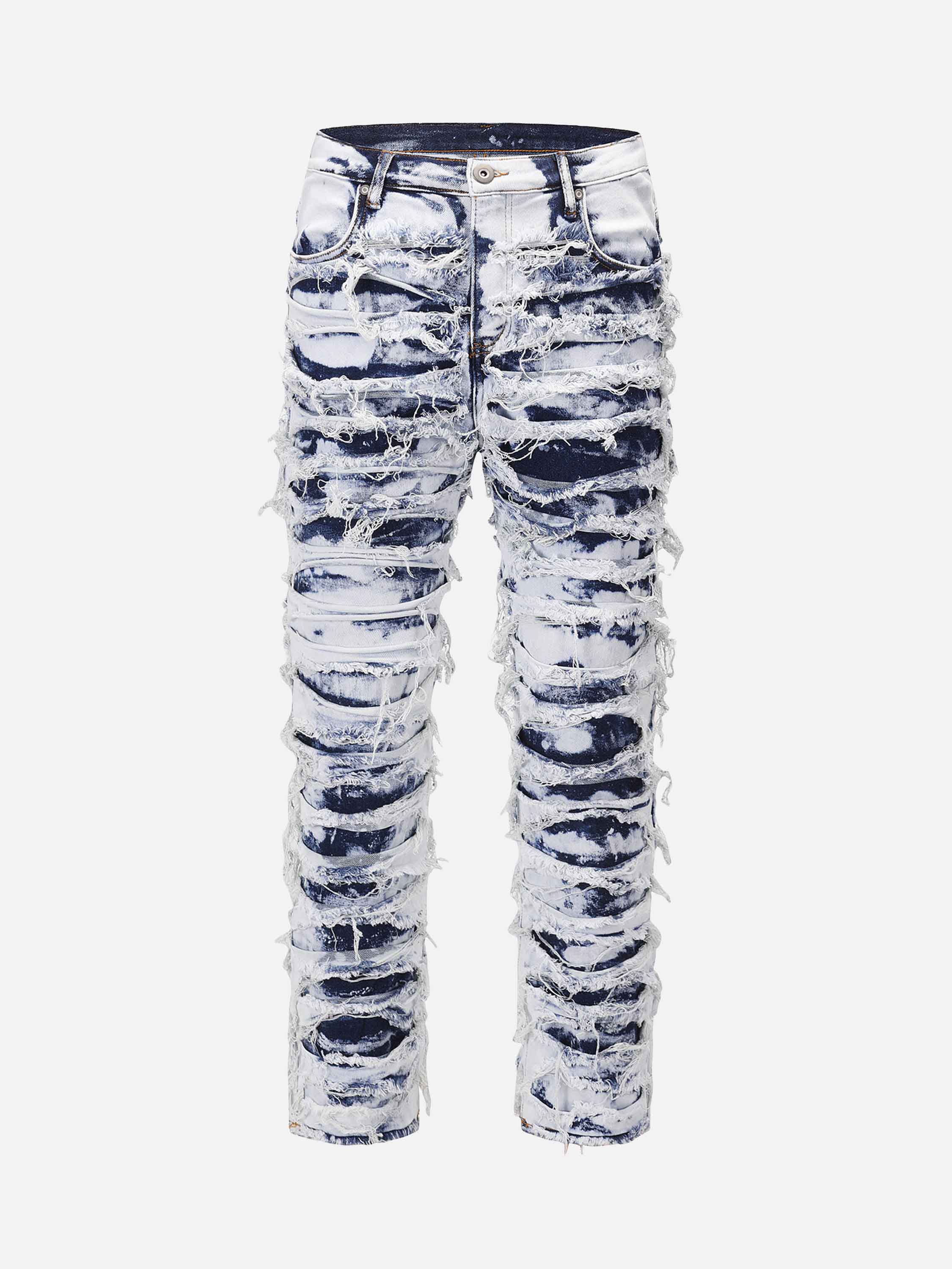 High Street Old Washed Slim Fit Jeans Pants-xxchiefs