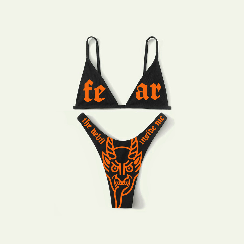 Print Sports Bikini Set-xxchiefs
