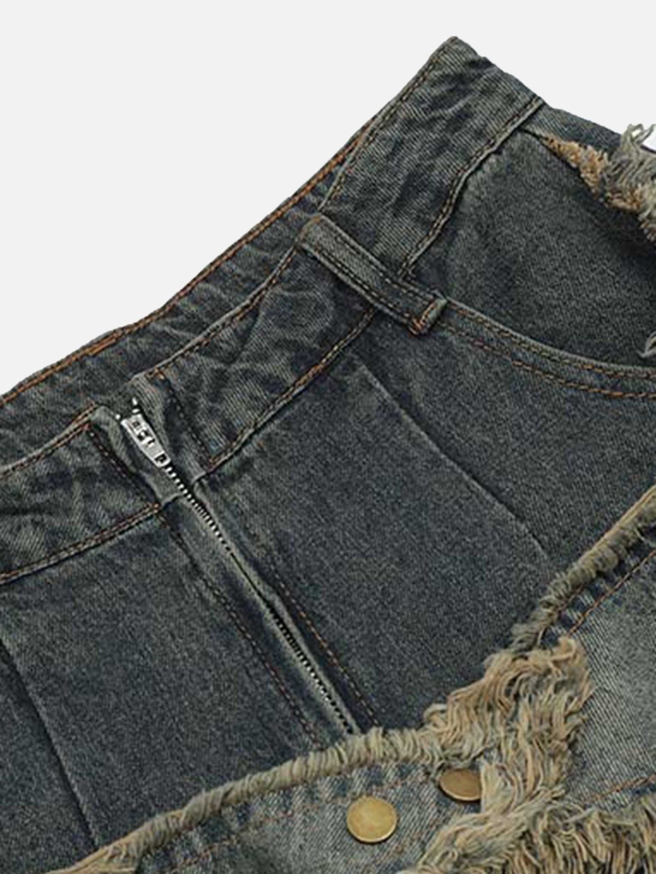 Patch Embroidered Straight-leg Jeans-xxchiefs