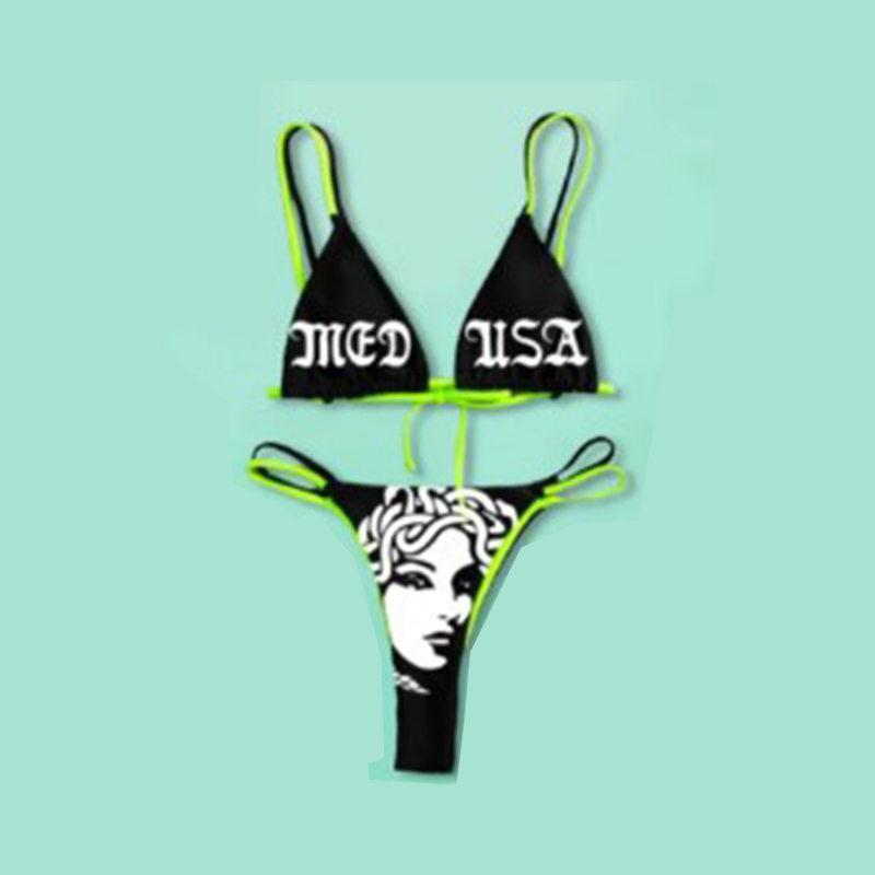 Print Sports Bikini Set-xxchiefs