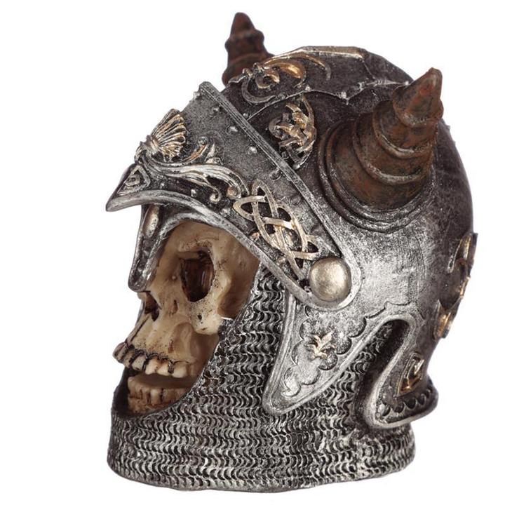 Gothic skull in medieval horned ornament-xxchiefs