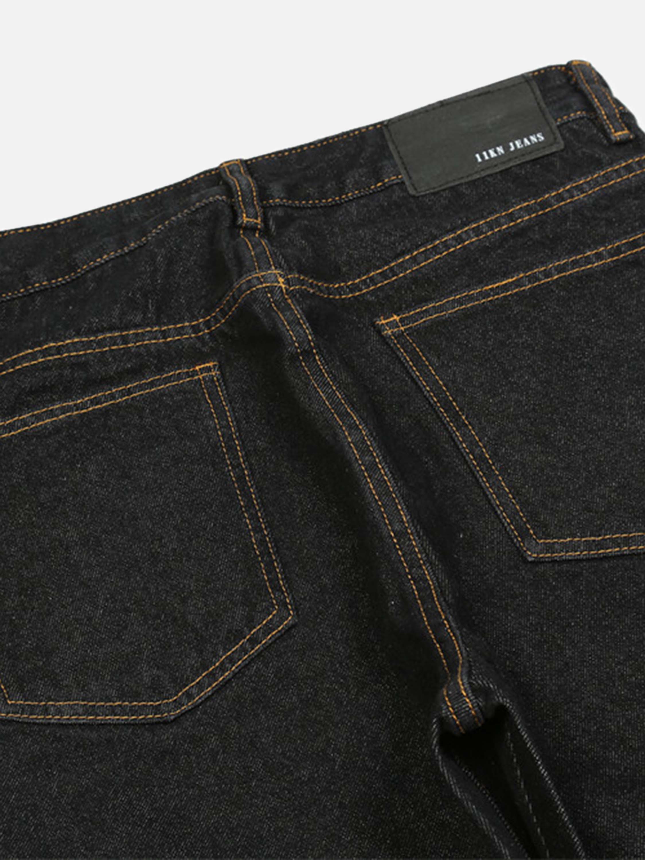 Retro Embroidered Letters Jeans Loose Straight Pants-xxchiefs