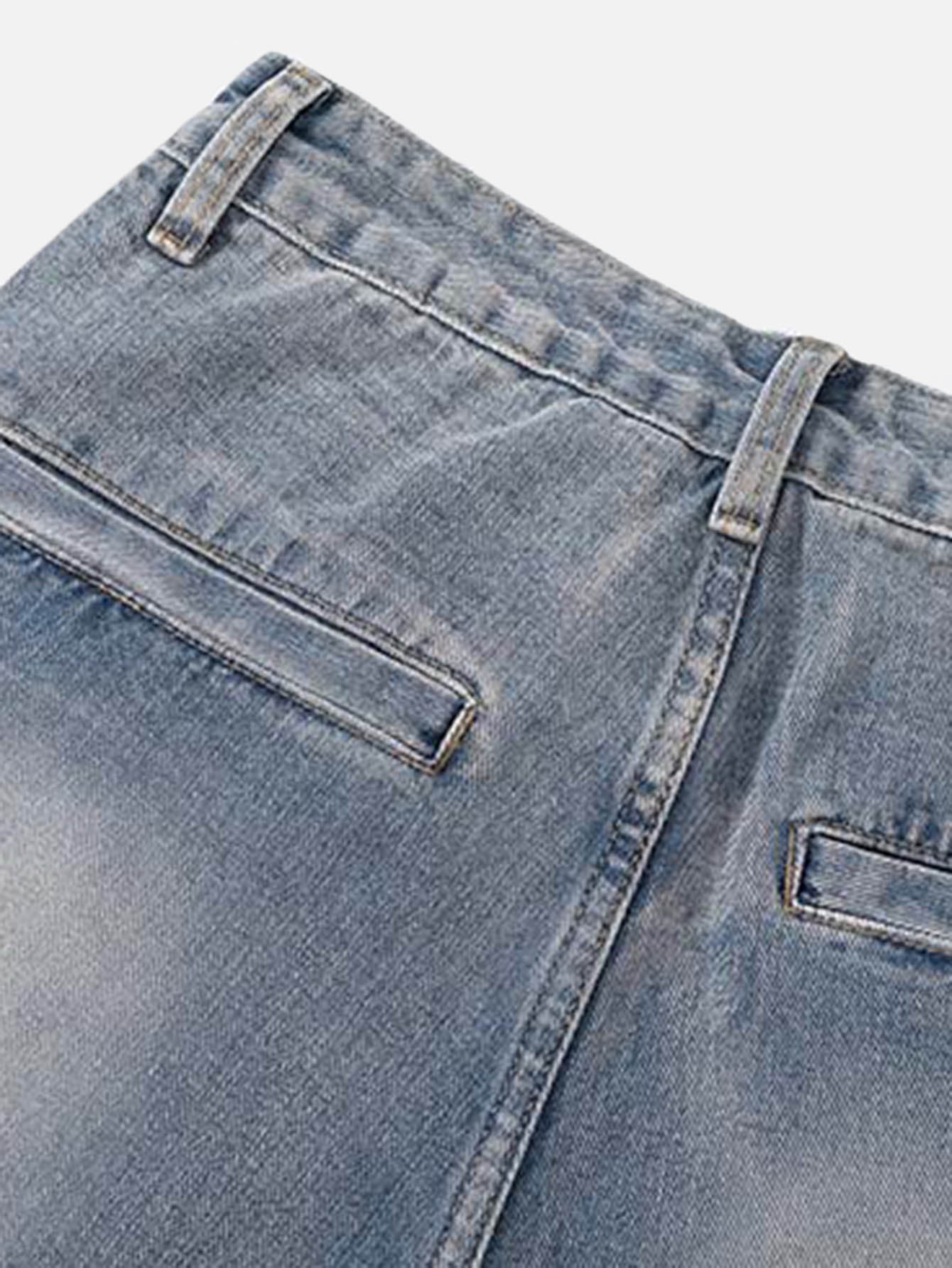 American Vintage Hip-hop Star Flocked Jeans-xxchiefs