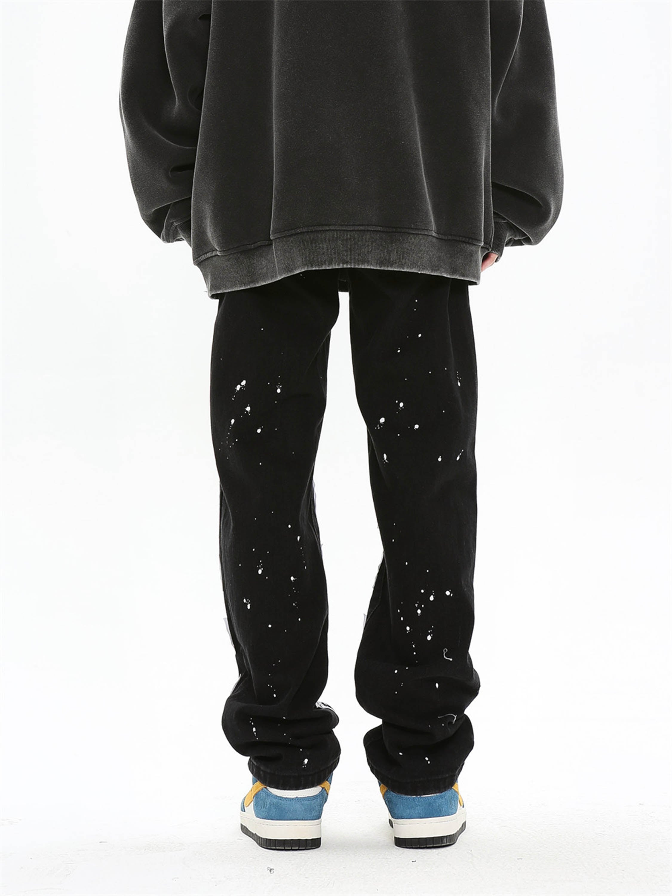 Creative Fun Patch Washed Jeans-xxchiefs