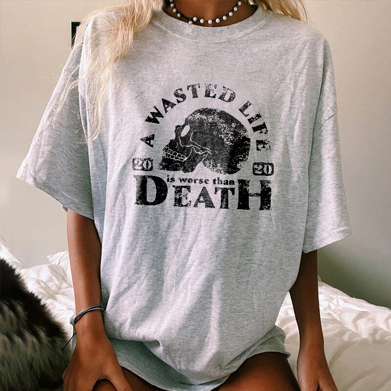 Skull and letters print t-shirt designer-xxchiefs