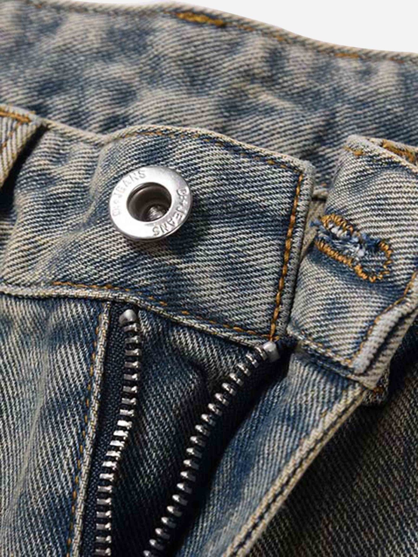 Patchwork Stressed Jeans-xxchiefs