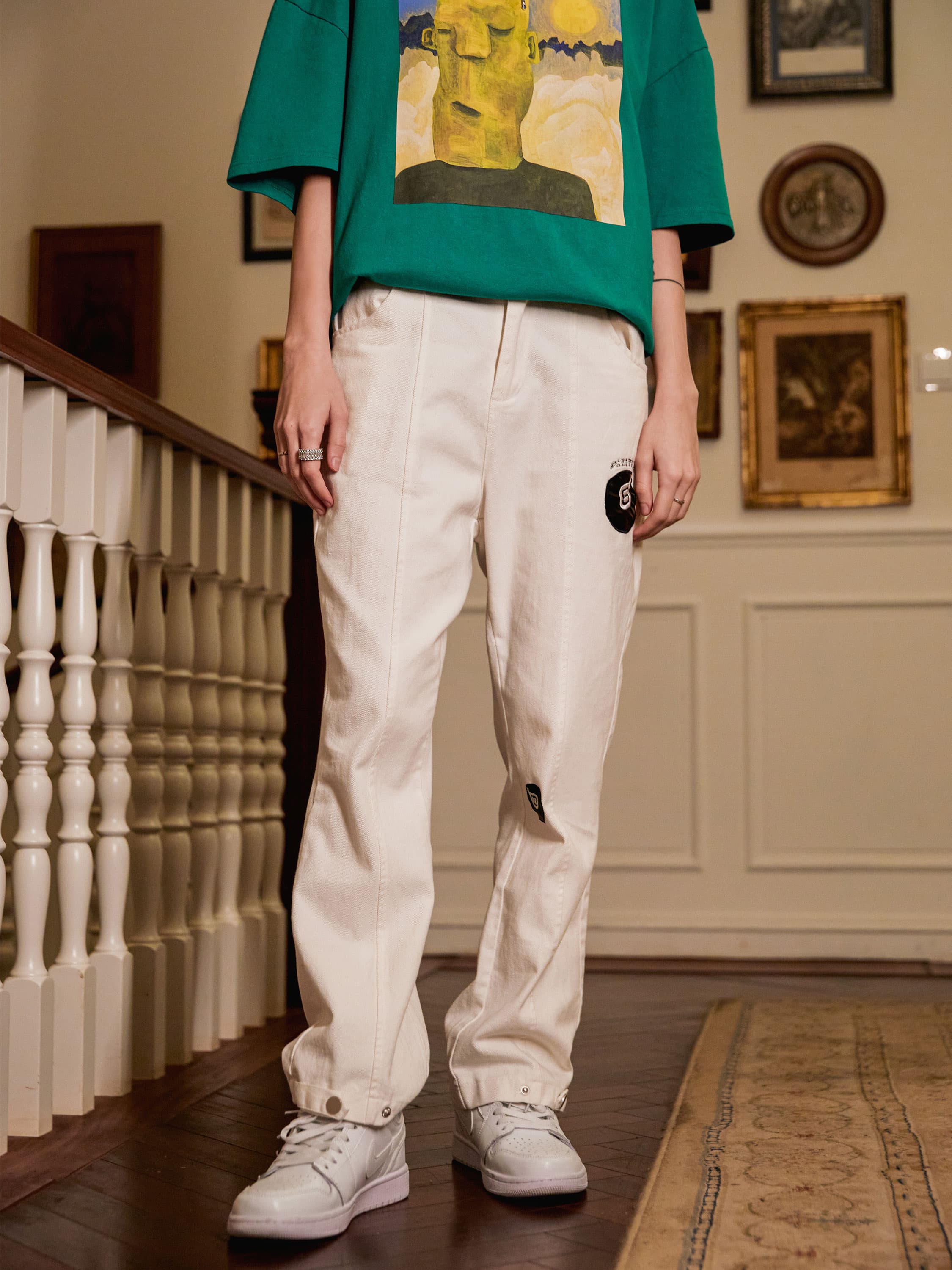 "8" Embroidered Pattern Jeans -1145-xxchiefs
