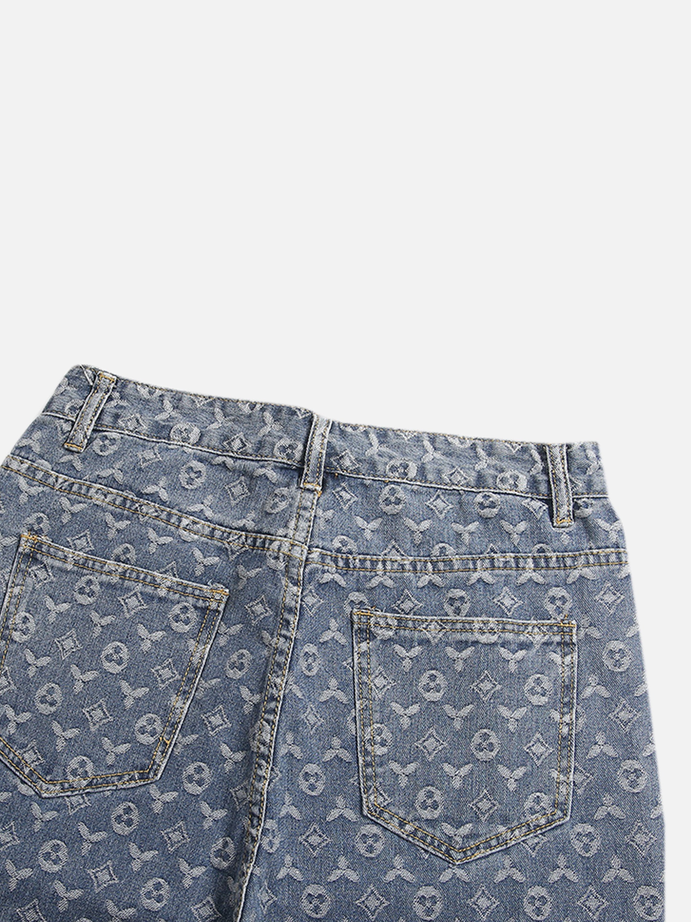 High Street Jacquard Denim Jeans-xxchiefs