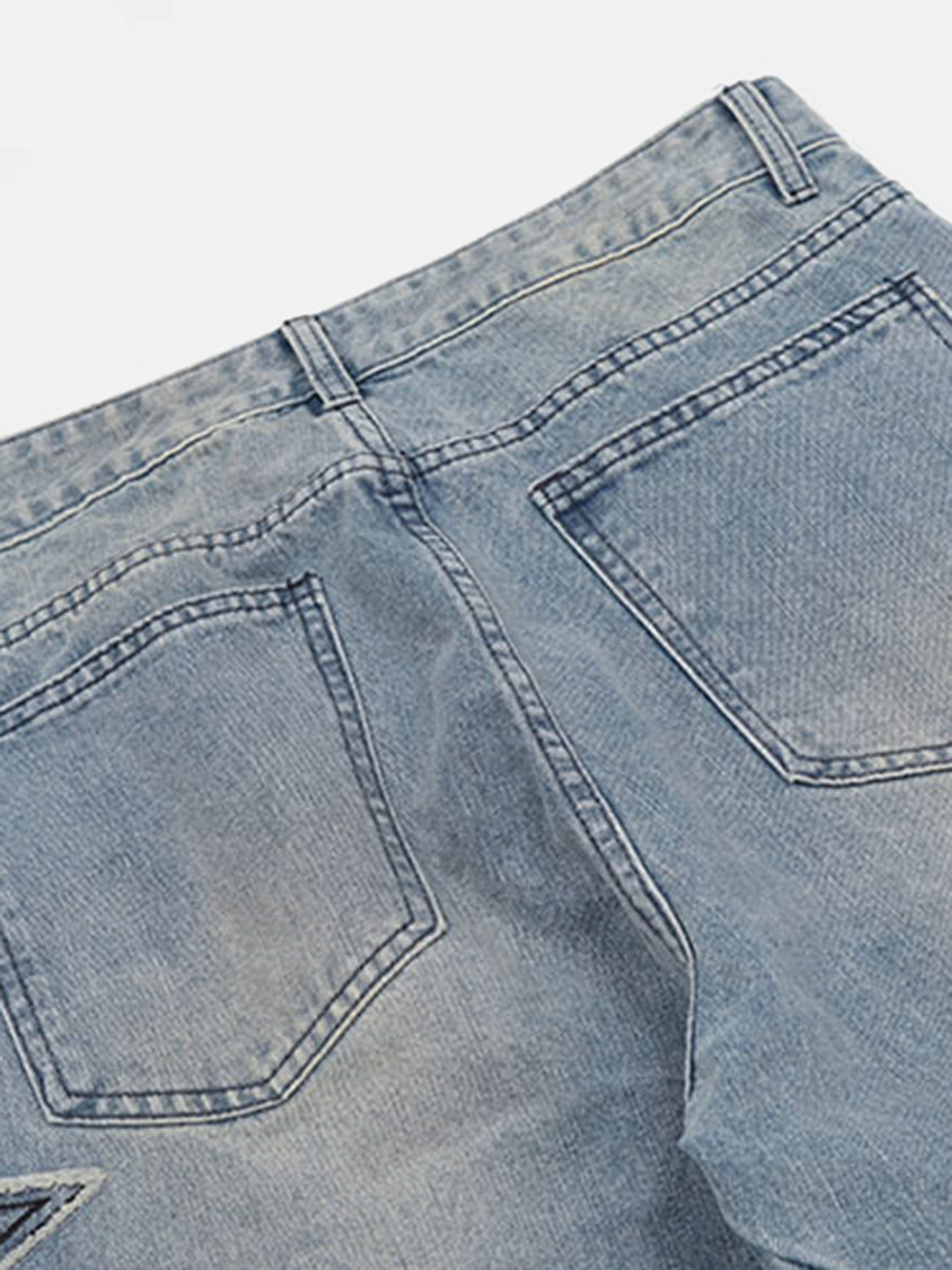 American Vintage Star Patch Embroidered Jeans-xxchiefs
