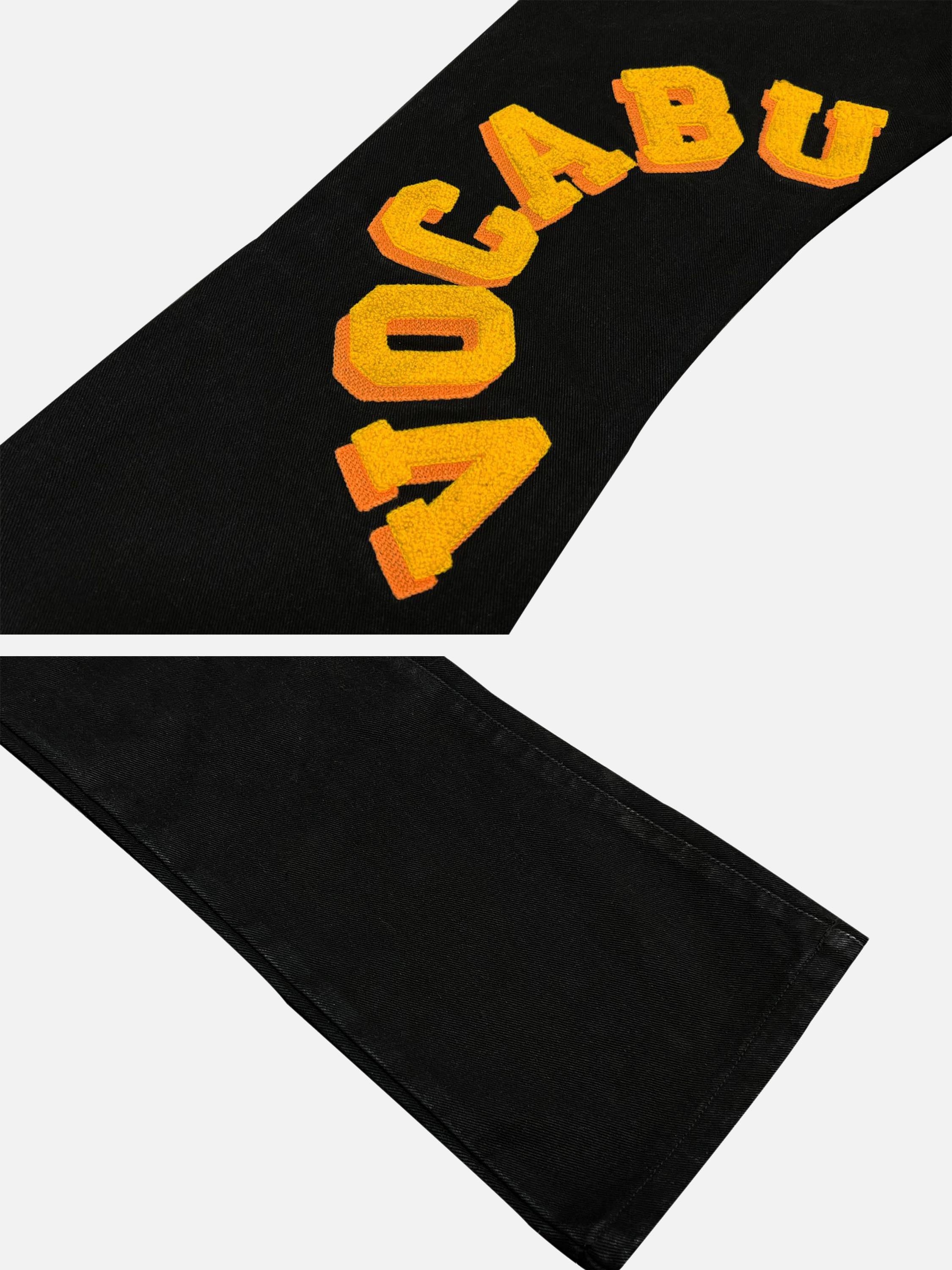 American High Street Towel Embroidered Denim Jeans-xxchiefs