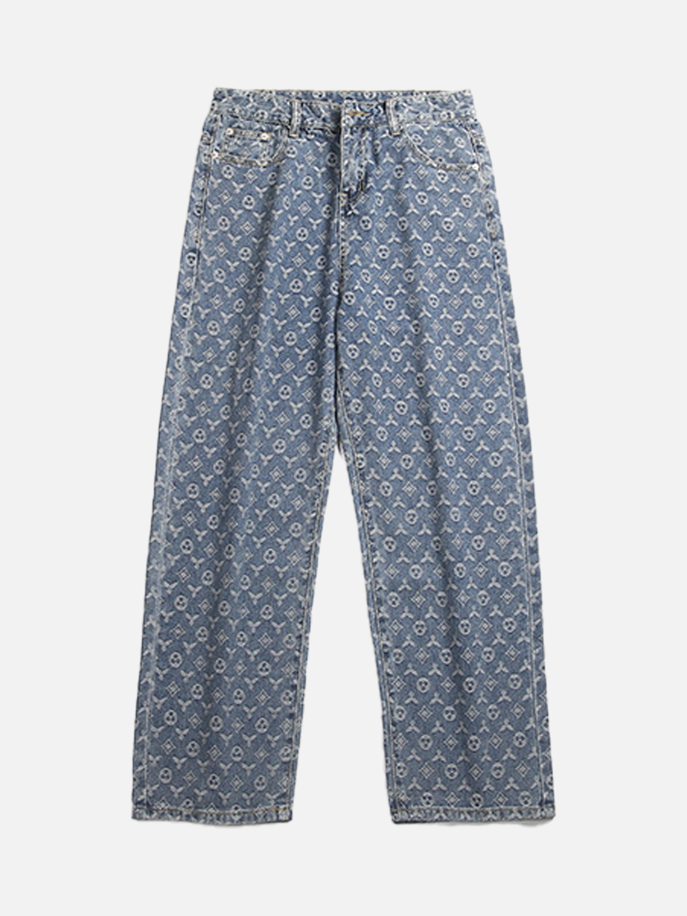 High Street Jacquard Denim Jeans-xxchiefs