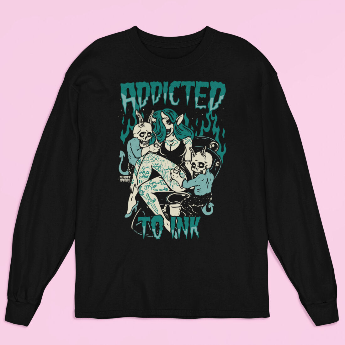 Addicted To Ink Long Sleeve Shirt-xxchiefs