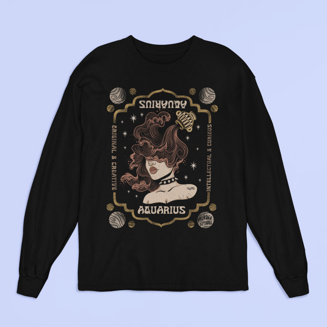 Aquarius Zodiac Long Sleeve Shirt-xxchiefs