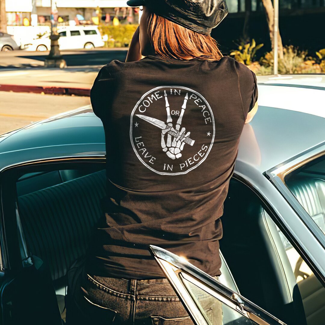 Come in peace printed designer T-shirt-xxchiefs