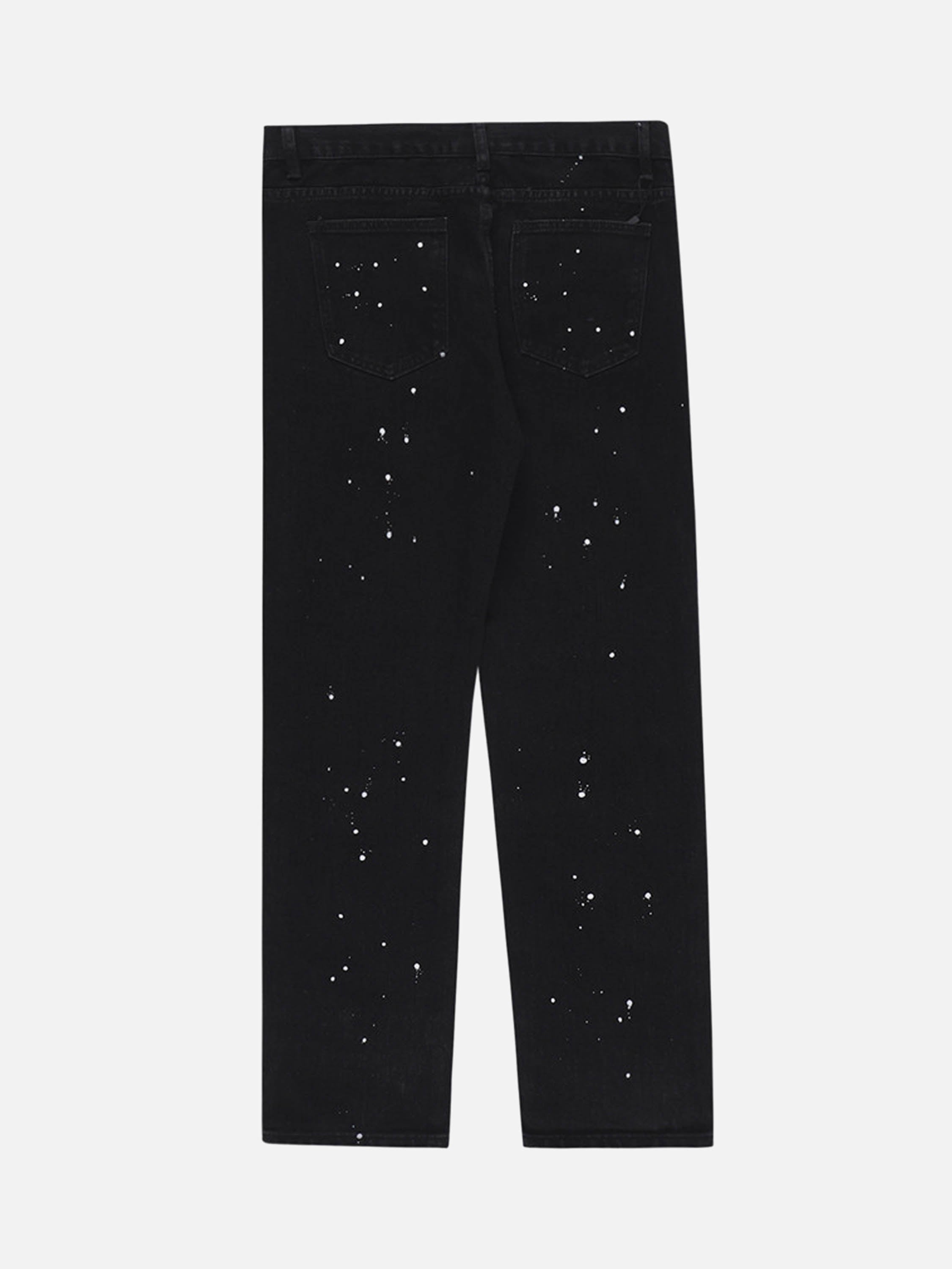 Creative Fun Patch Washed Jeans-xxchiefs