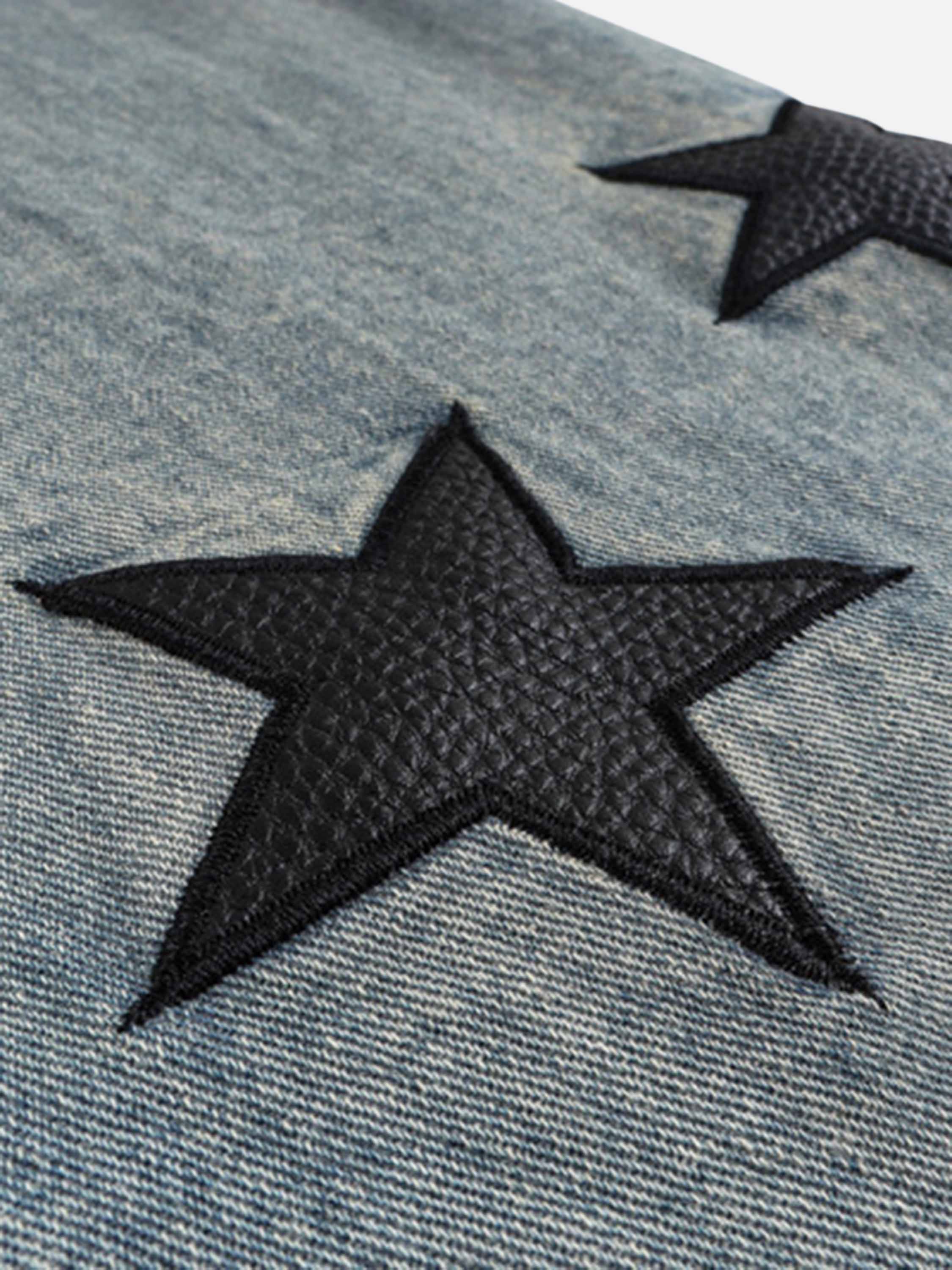 American Vintage Washed Star Embroidered Jeans Micro-lab Pants-xxchiefs