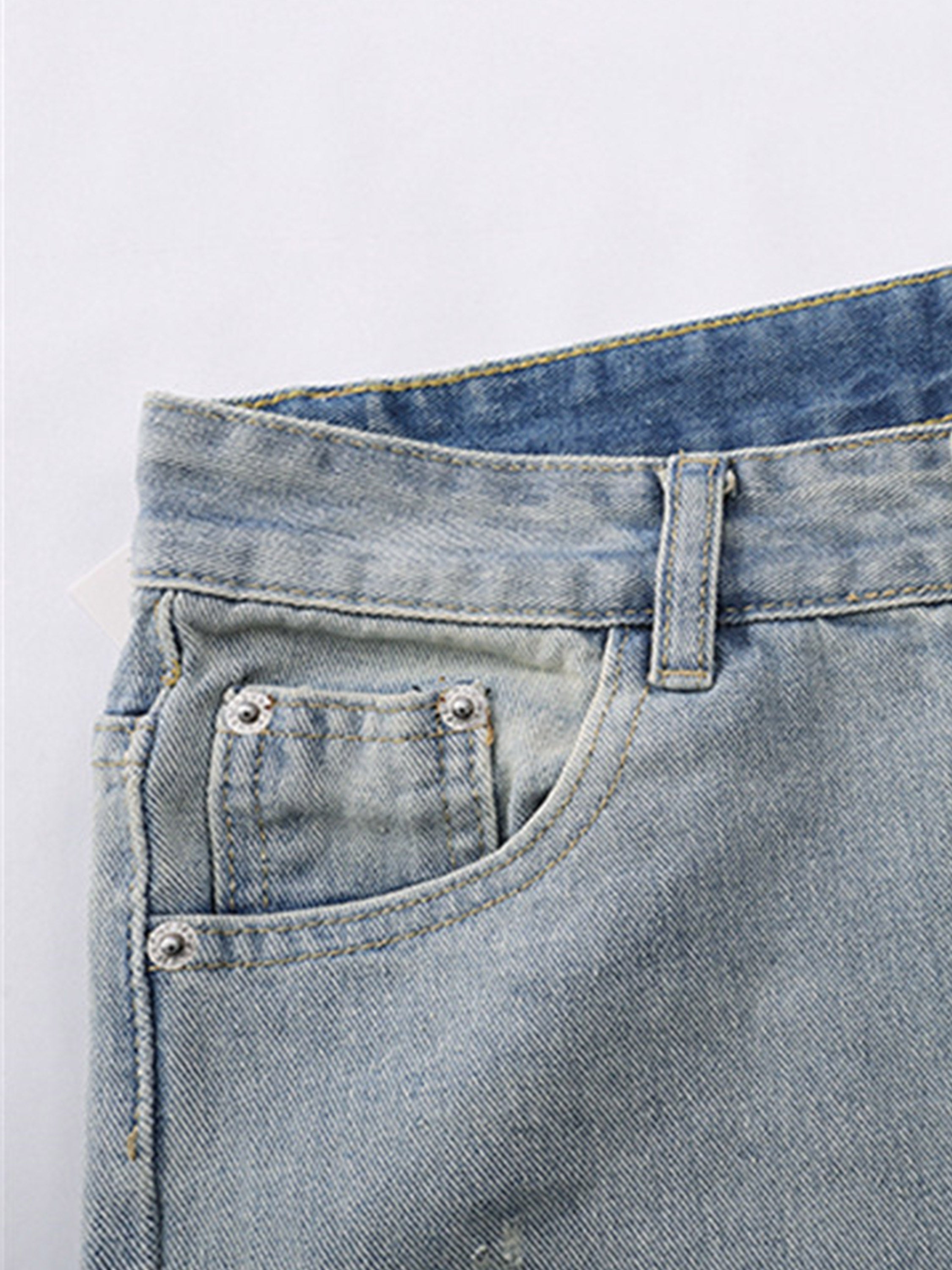 Washed Heavily Ripped Jeans-xxchiefs