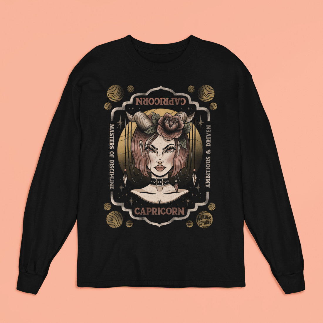 Capricorn Zodiac Long Sleeve Shirt-xxchiefs