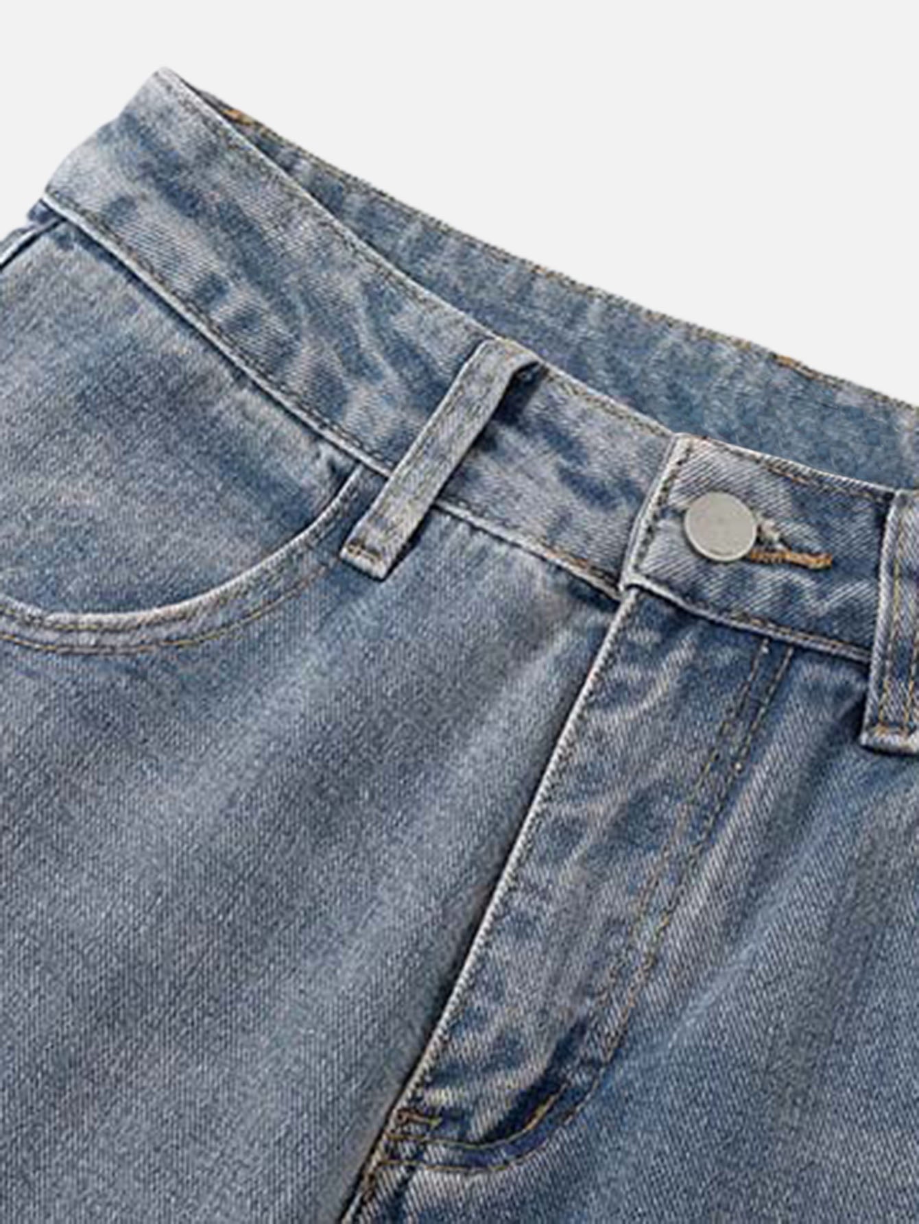 American Vintage Hip-hop Star Flocked Jeans-xxchiefs